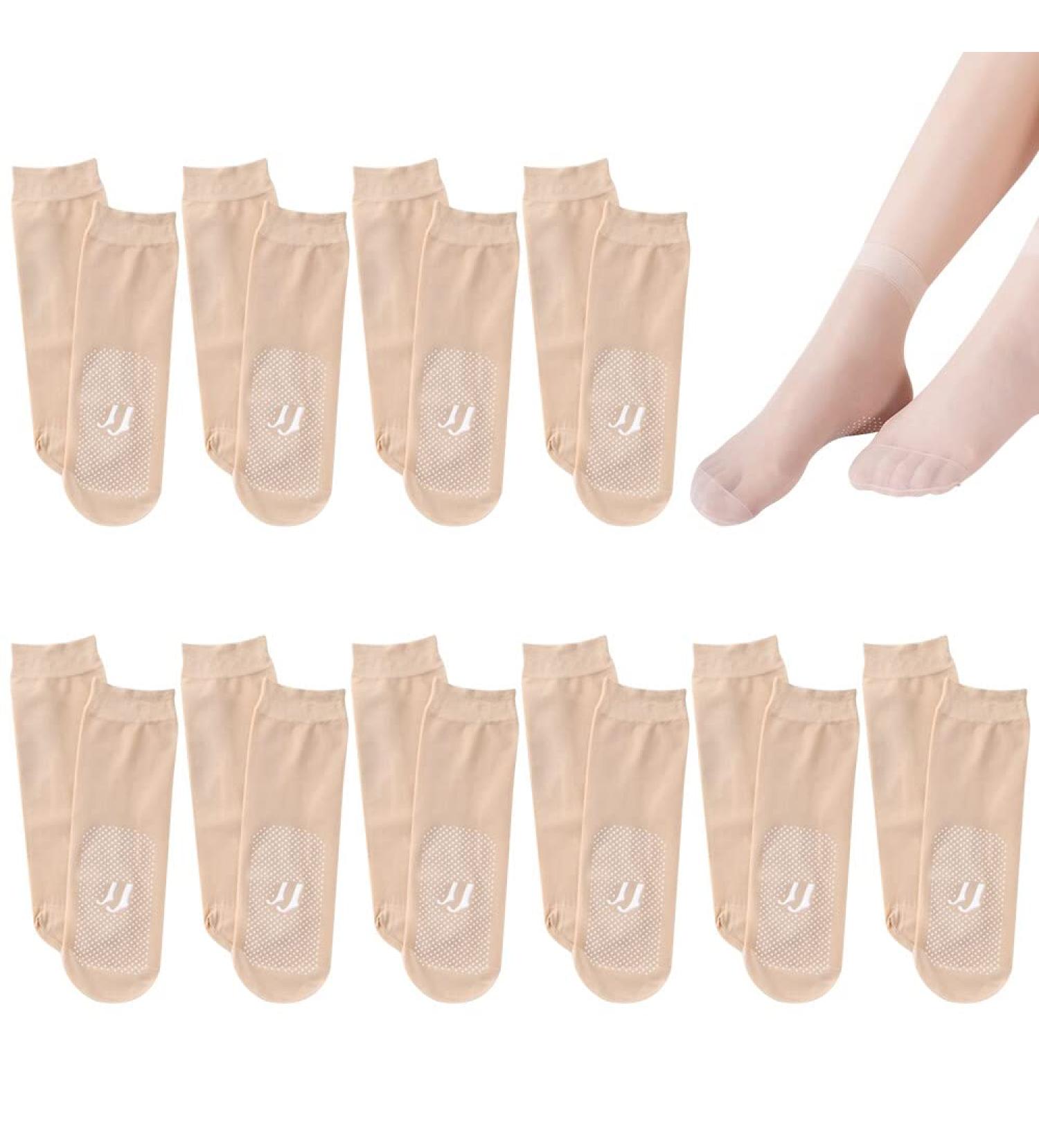 Buy Naveso Tourmaline Ionic Socks - 10 Pair Slimming Health Socks for Women | Body Shaping & Lymphatic Support | Summer Thin Skin Tone Socks - Buy Online on GoSupps.com