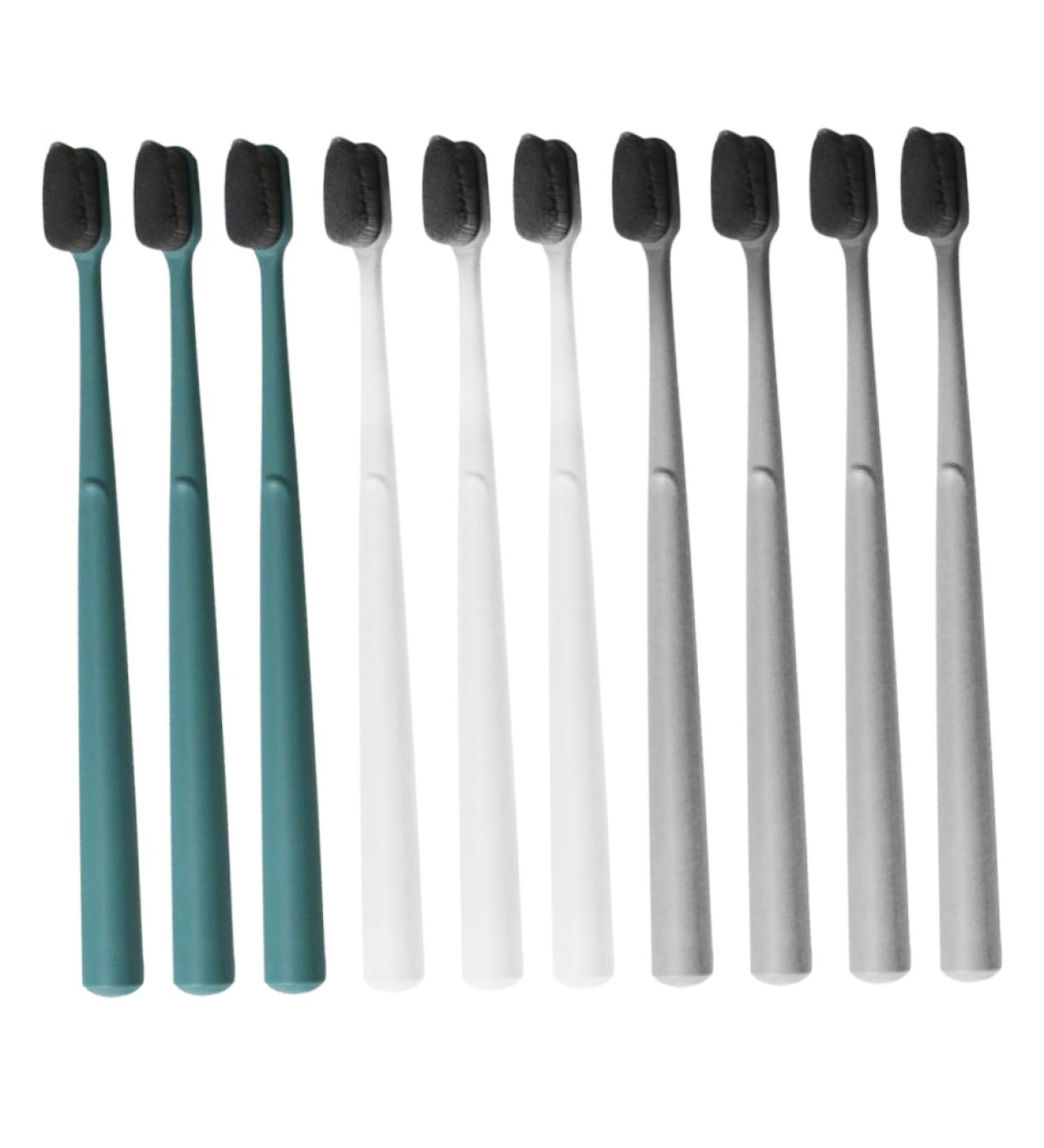 HOMSFOU 10pcs Portable Toothbrush Set - Compact Care Brushes for Travel | International Shipping Available - Buy Online on GoSupps.com