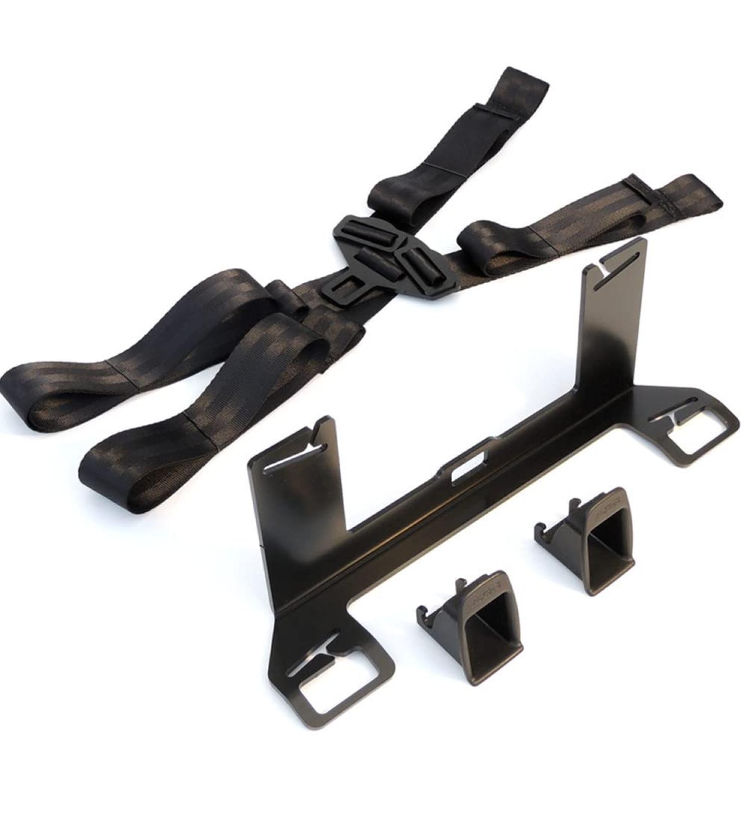 Universal Child Safety Seat Belt Thicken Bracket Mount Base ISOFIX Latch Interface Black