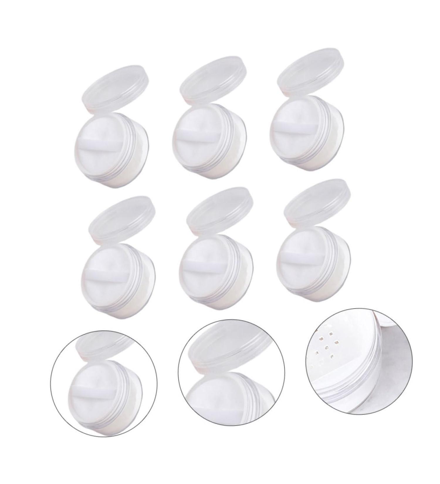 Didiseaon 6 Pcs Portable Cosmetic Bottle Powder Box Loose Make up Jar Clear Powder Case Travel Pack Bottled - Buy Online on GoSupps.com