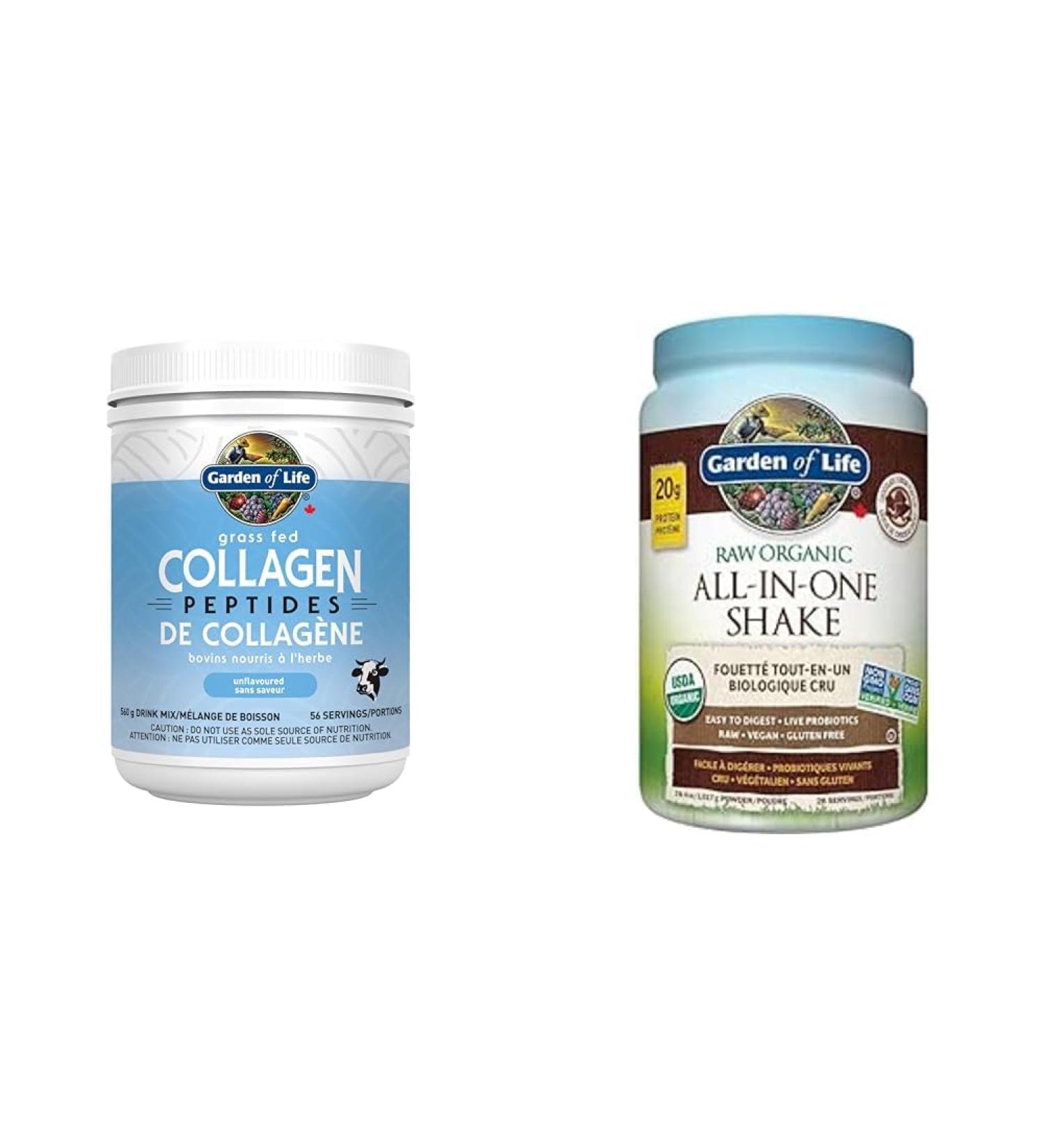 Grass Fed Collagen Peptides | 10g Collagen Per Serving & Raw All-in-One Nutritional Shake Chocolate Cocoa Collagen + Shake - Buy Online on GoSupps.com