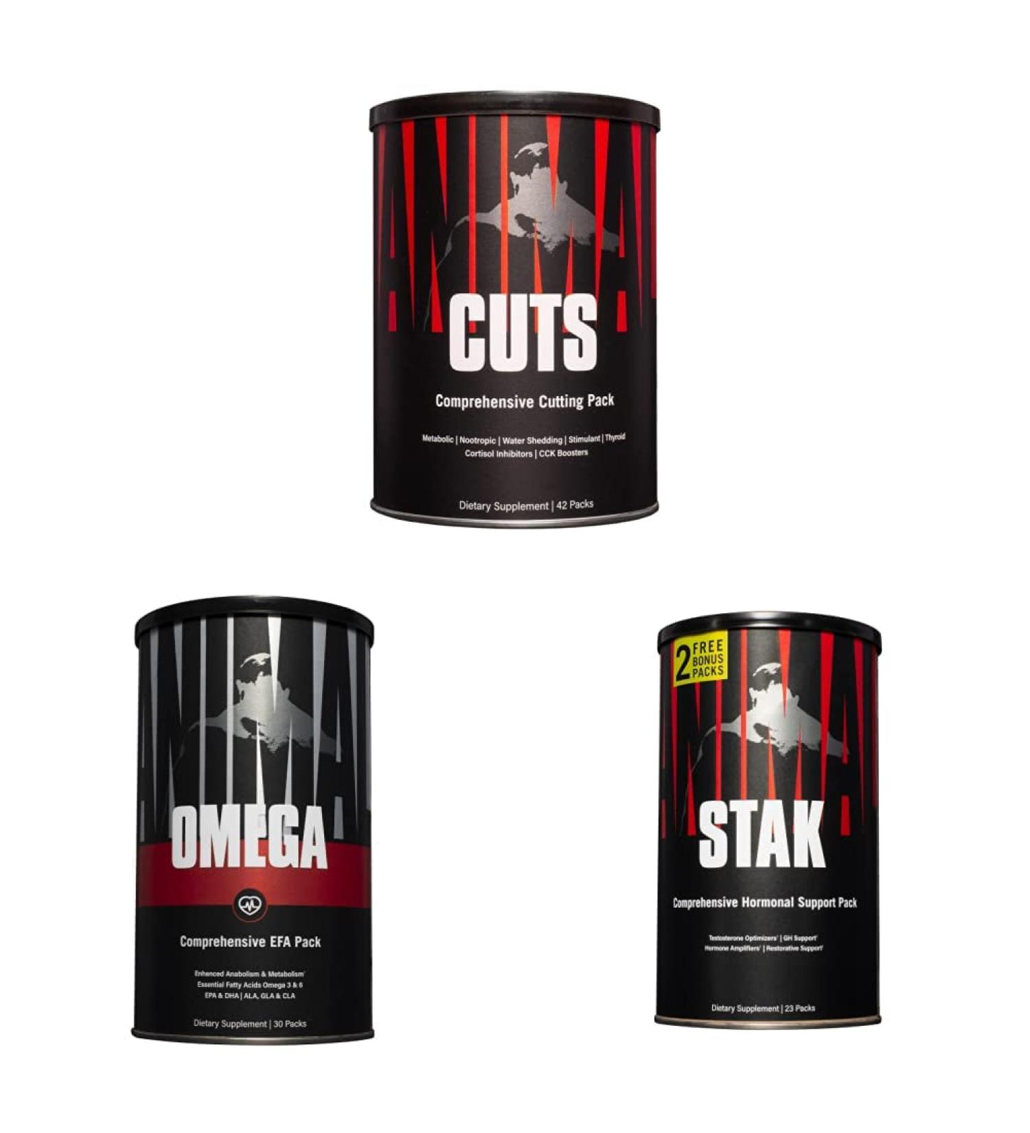 Animal Cuts Thermogenic Fat Burner + Omega + Stak - Weight Loss Management Diet Pills for Men and Women - Buy Online on GoSupps.com