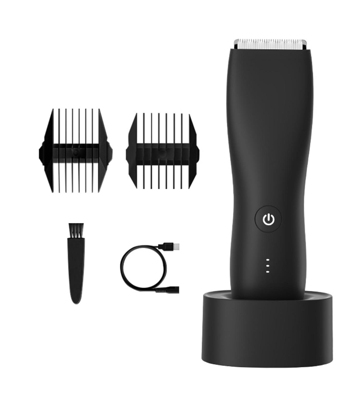 PLCPDM Body Shaver Shaver Pubic Hair Trimmer for Men Groin Trimmer Body Hair Trimmer Shaver Body Groomer Waterproof Black - Buy Online on GoSupps.com
