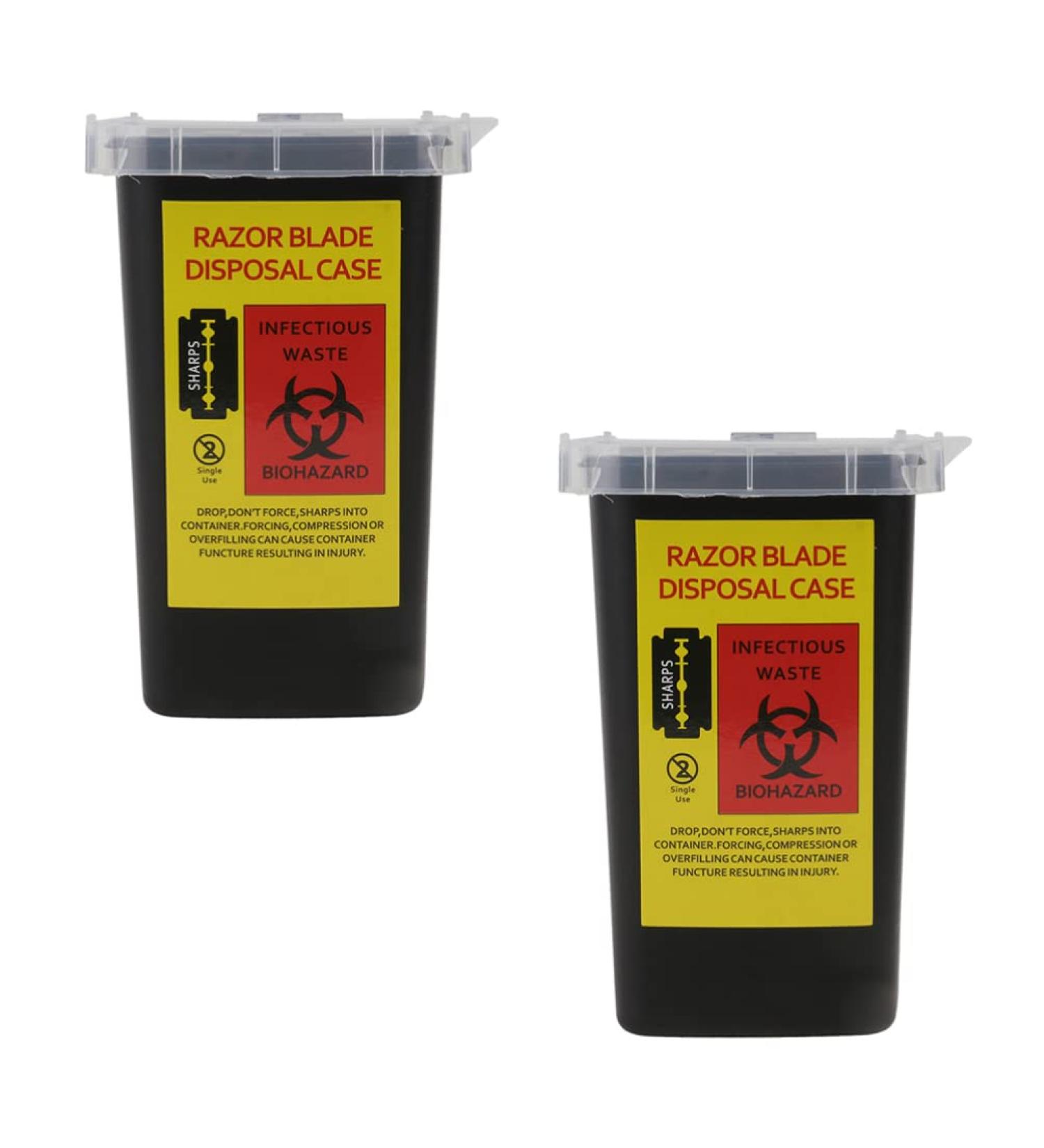 Sherchpry 2-Piece Razor Blade Storage Box | Durable Plastic Container for Used Razor Blades - The Razor Factory - Buy Online on GoSupps.com