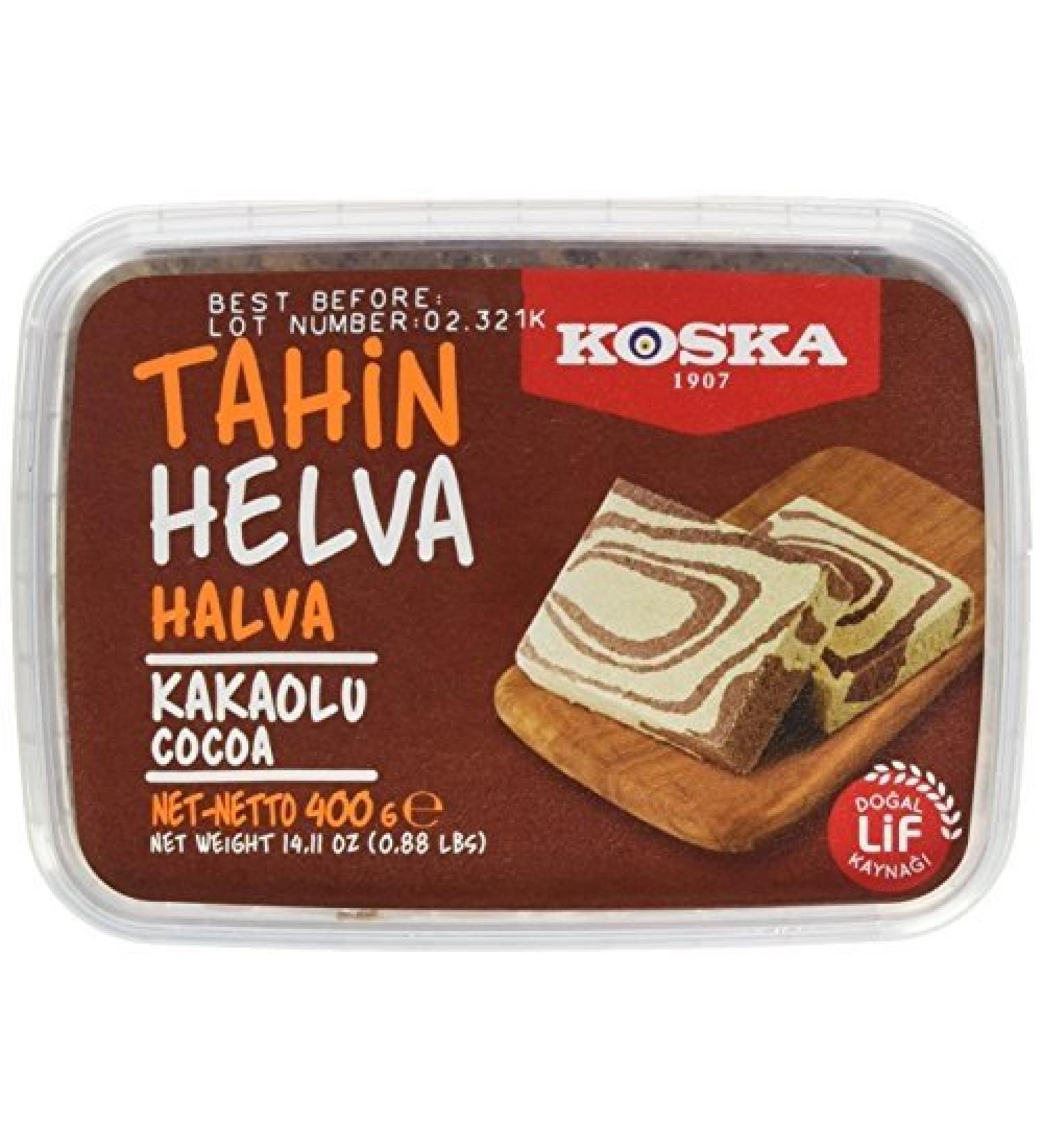 Koska Premium Tahin Halva with Cacao ( 400Gr / 14.11 Oz )