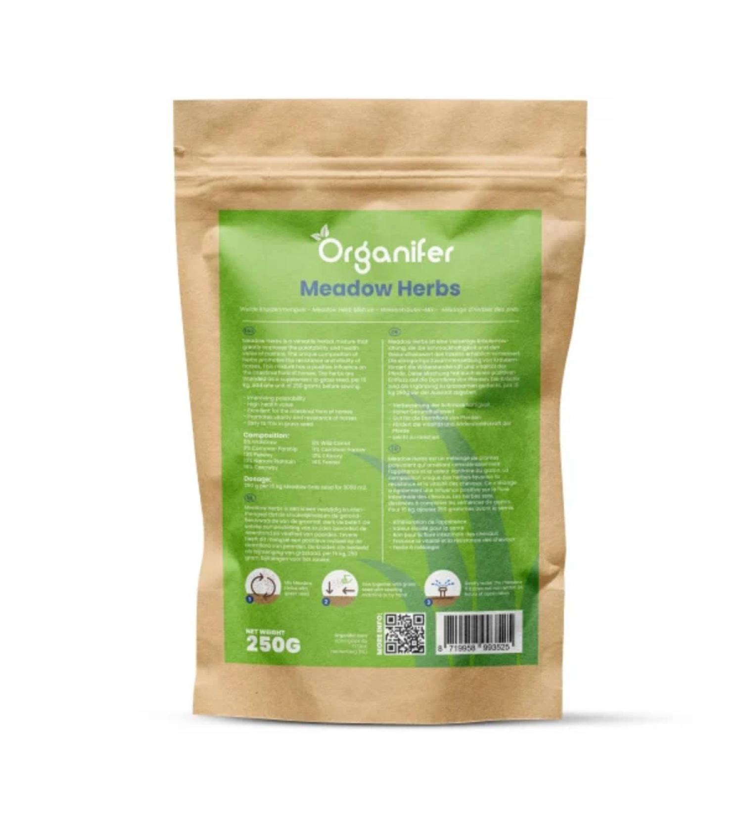 Organifer Meadow Herb Mix - Meadow Herbs - For Equine Meadow (250g Per 3000 M2) - Organic Meadow Herb Mix - Meadow Grass - Meadow Grass - Meadow Friendly Meadow Mix - Buy Online on GoSupps.com