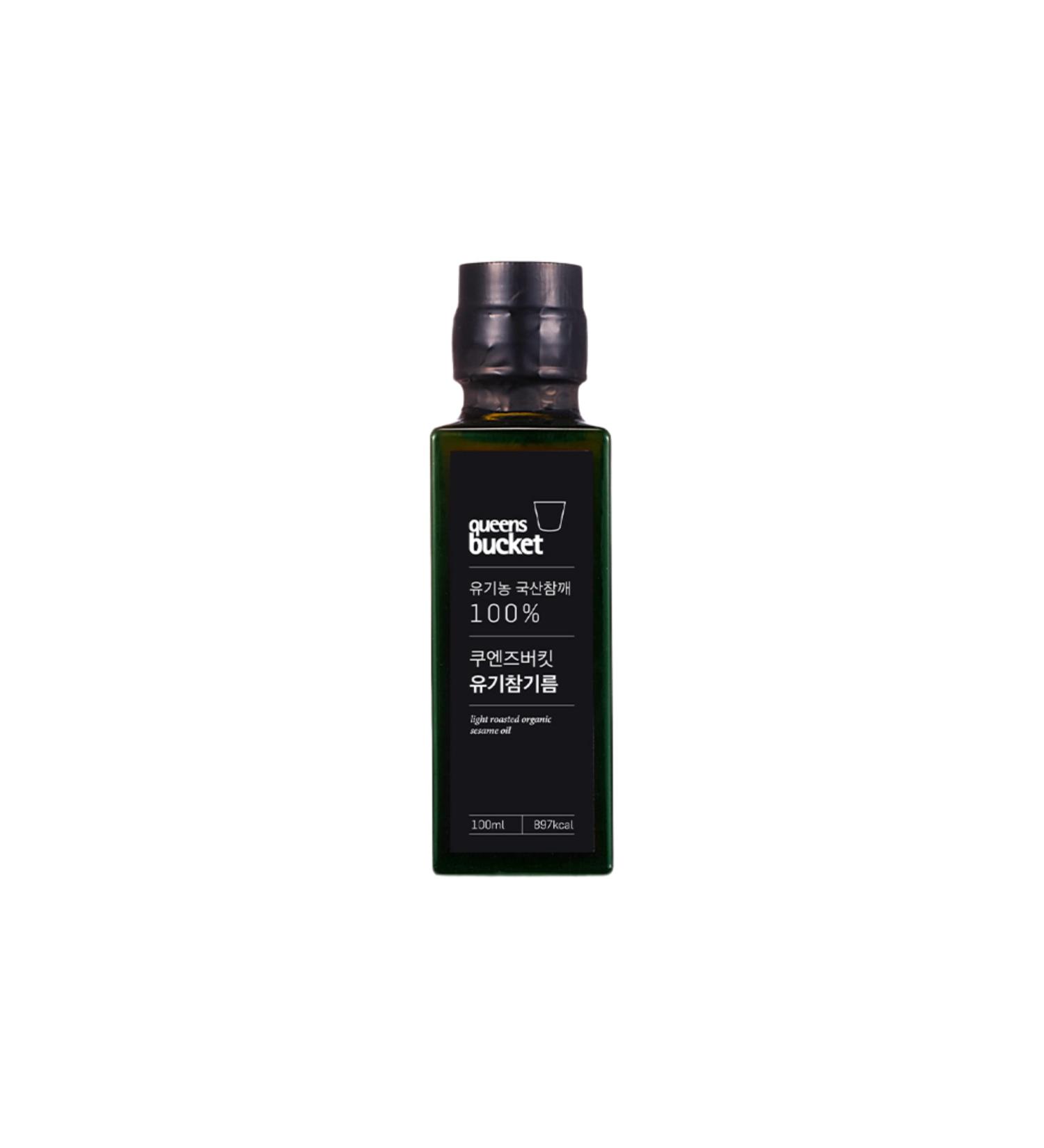 Queensbucket Premium Sesame Oil from South Korea - Cold-Pressed Ideal for Cooking & Salad Dressing (100ml) - Buy Online on GoSupps.com