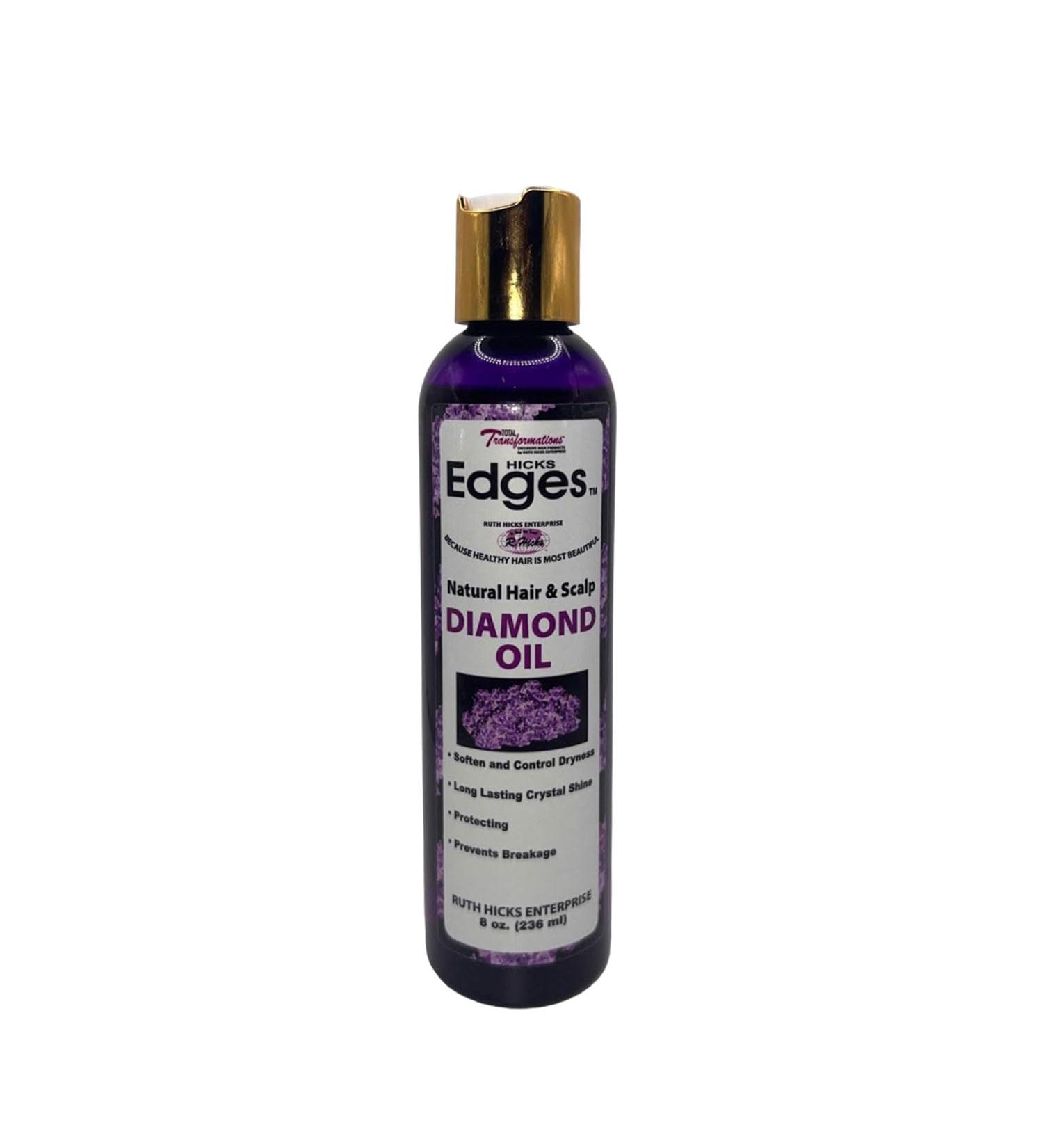 Hicks Edges Natural Hair & Scalp Diamond Oil | Breakage Prevention & Itch Relief | Long-Lasting Shine Hair Treatment - Shop Internationally - Buy Online on GoSupps.com