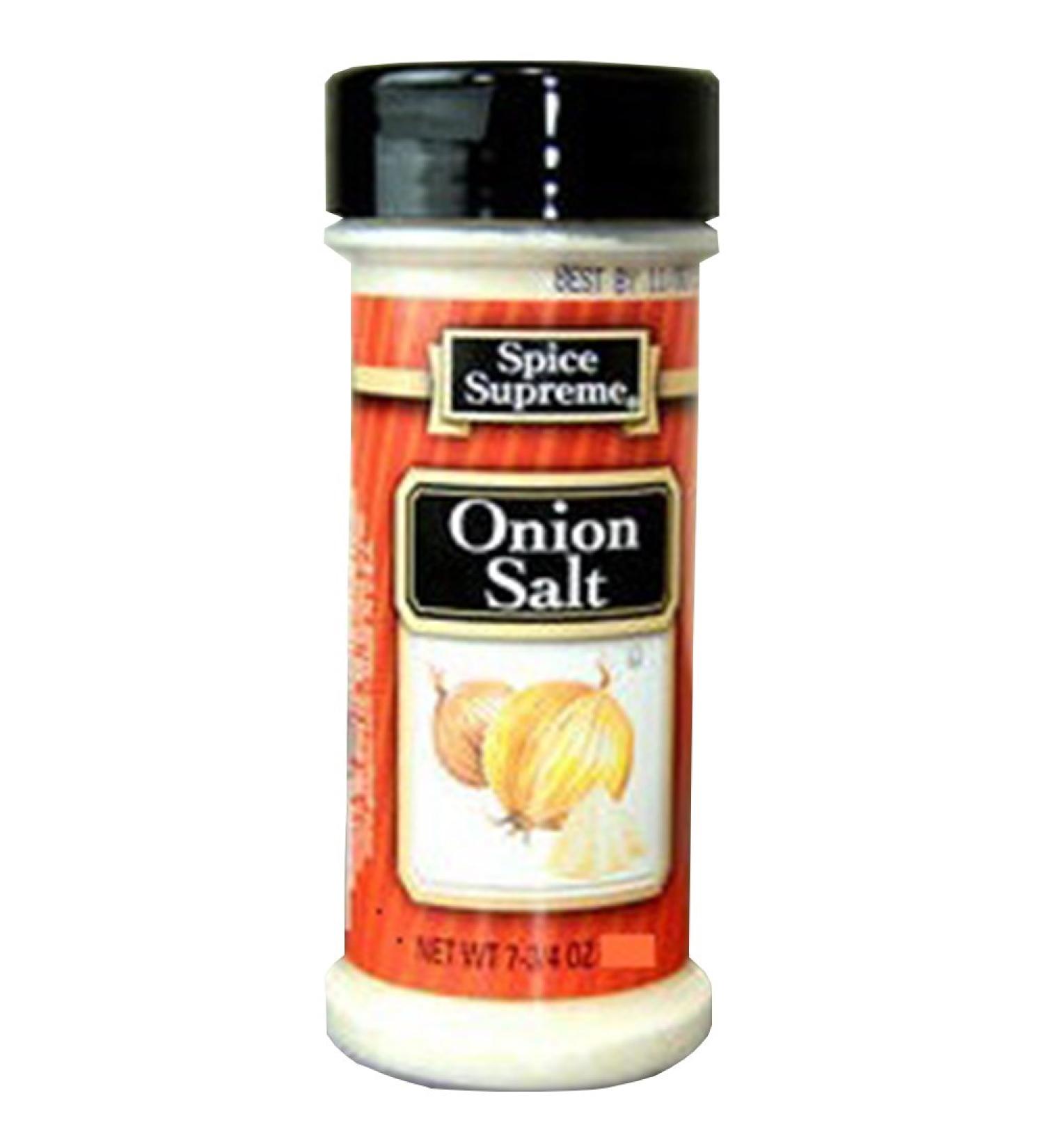 Spice Supreme onion salt, 5.25-oz. plastic shaker