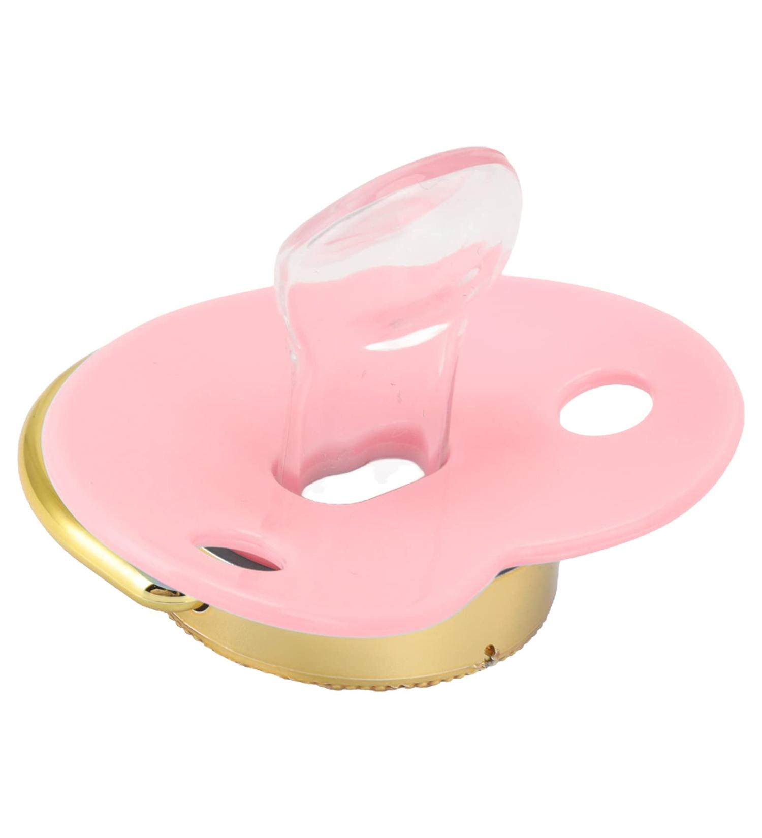 Portable Pink Baby Pacifier - Built-in Silicone Closed Loop Design for Home Use - Buy Online on GoSupps.com