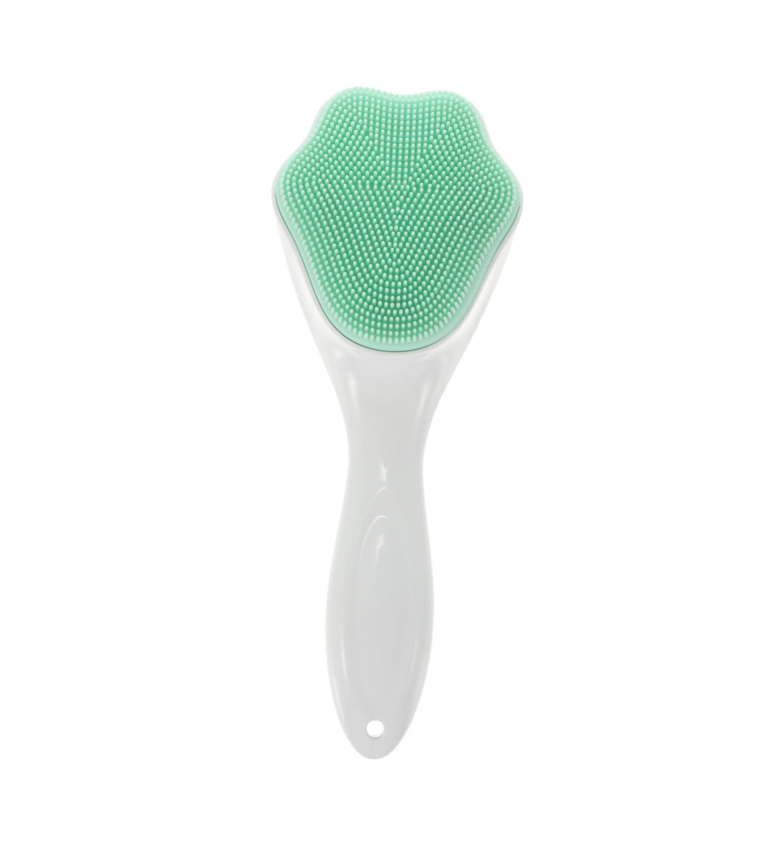 POPETPOP Face Brush Oil Cleanser for Face Facial Cleansing Brush Hard Skin Face Brush Face Cleansing Brush Face Cleaning Brush Silica Handheld Brush Green 15.3x5.2cm - Buy Online on GoSupps.com