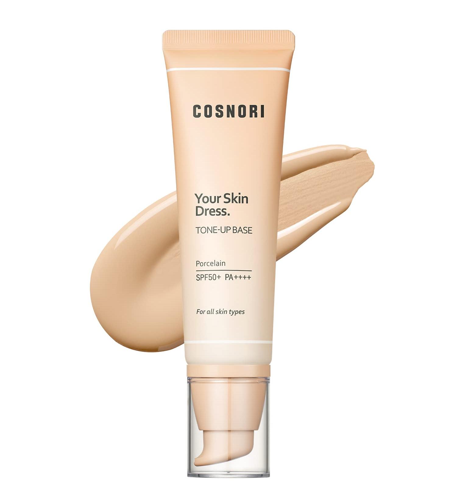 COSNORI Tone Up Base with Niacinamide - SPF 50+ PA+++ for Sun Protection, Porcelain Color - 1.69 fl.oz - Buy Online on GoSupps.com