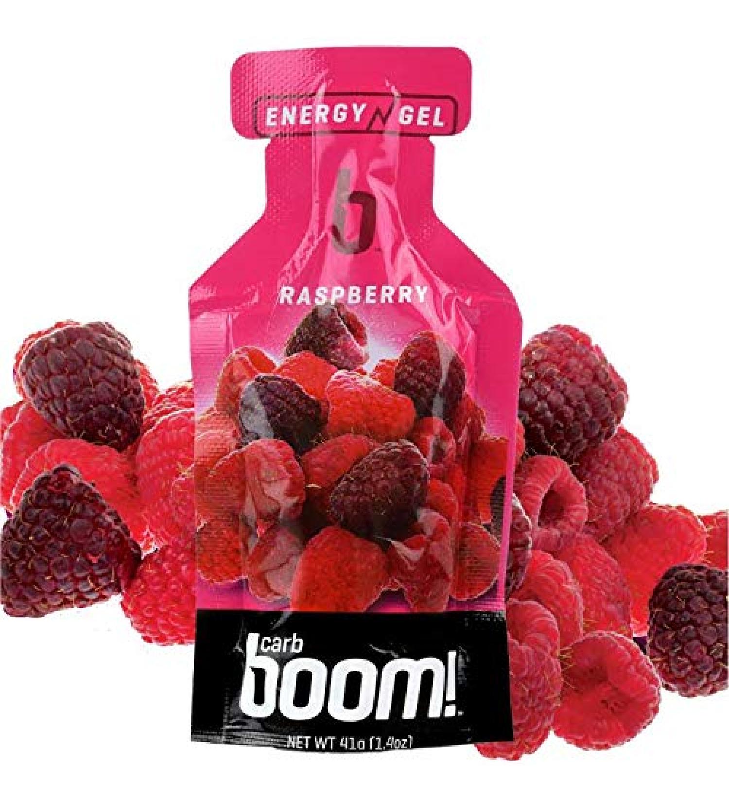 Boom Nutrition - Carb Boom Energy Gel - Fruit-Flavored Energy Gels - Workout Gel - Energy Gel for Cycling - Running Gel - Natural Energy Gel - Raspberry (24 Pack) 1.4 Ounce (Pack of 24) Raspberry - Buy Online on GoSupps.com