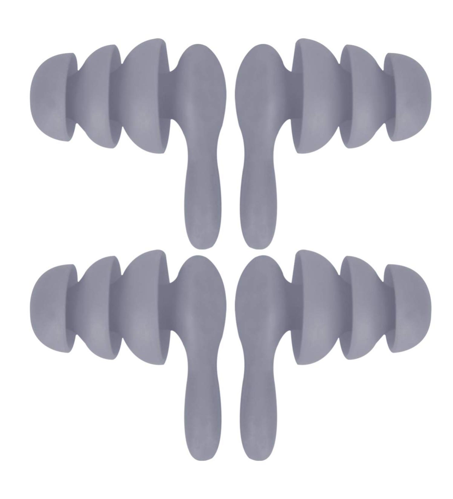 Milisten Silicone Earplugs - 2 Pairs Reusable Black Earbuds for Sleep Swimming & Travel | Noise Reduction Waterproof Earplugs - Buy Online on GoSupps.com