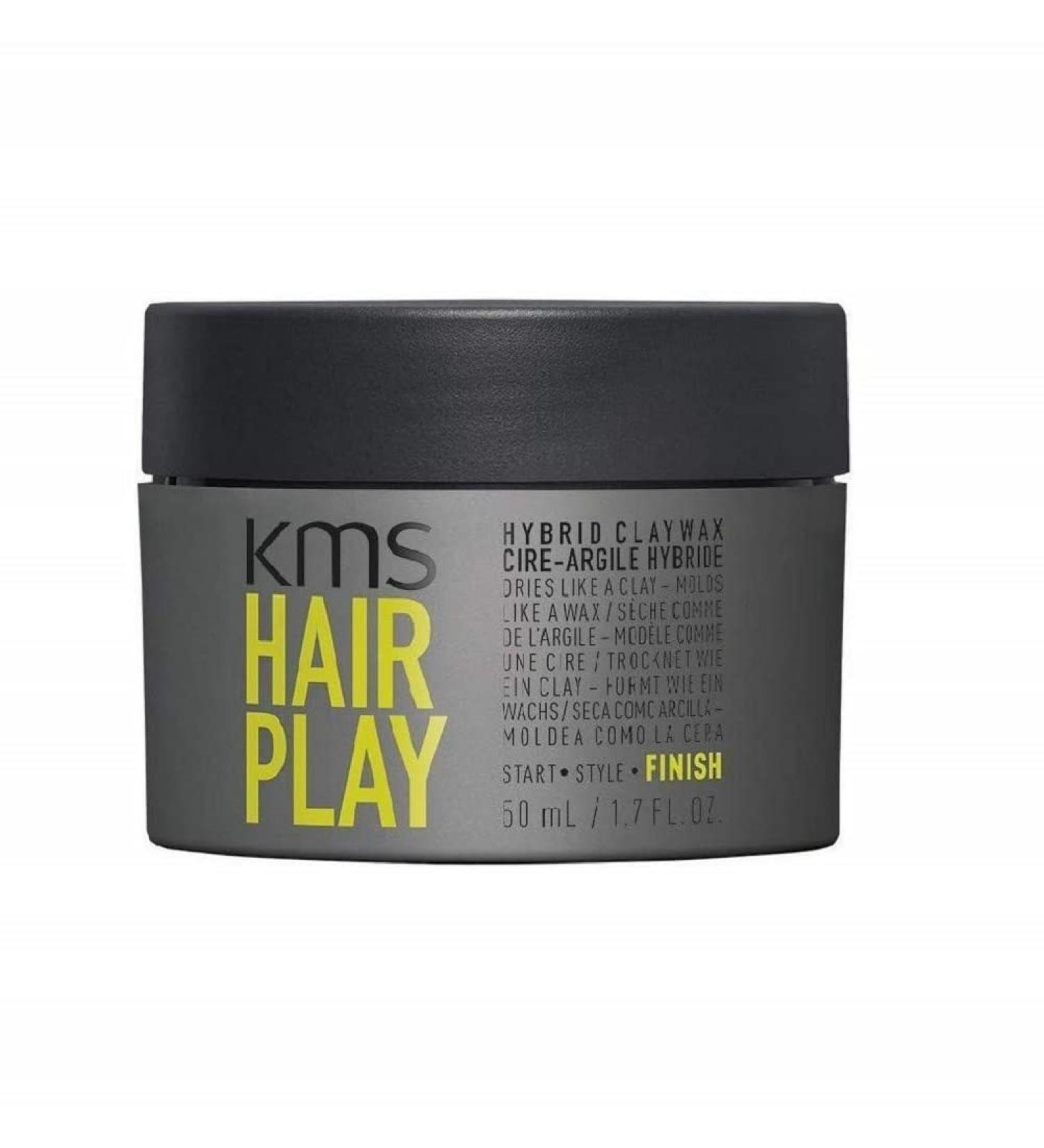 KMS HAIRPLAY Firm Hold Hybrid Clay Wax  1.6 oz