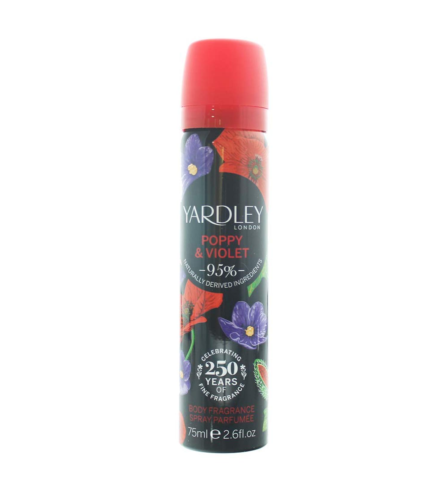 Yardley of London Poppy & Violet Body Spray 75ml