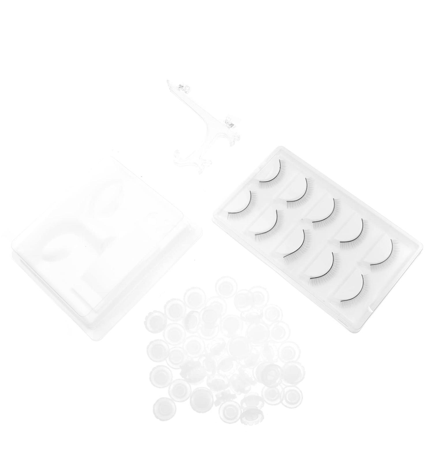 LALAFINA Eyelash Extension Practice Kit | Beginner-Friendly Eyelash Set with Glue Cups & Natural Fake Lashes | Ideal Makeup Tools for Salons & DIY Use - Buy Online on GoSupps.com