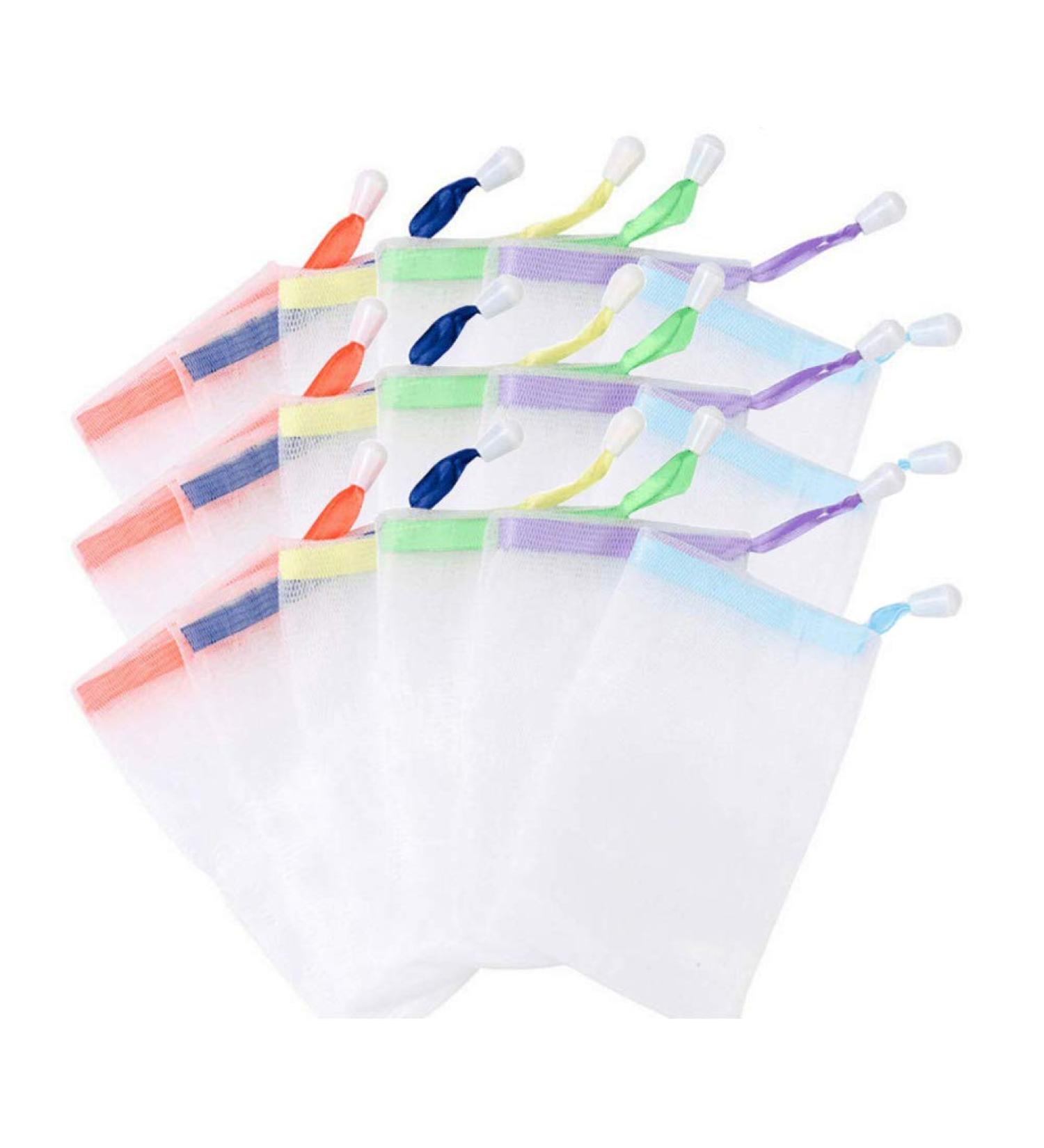 INVODA Lot de 20 sacs savon faits la main en maille bulles double couche avec cordon de serrage pour nettoyage du corps du visage exfoliation nettoyage du corps - Buy Online on GoSupps.com