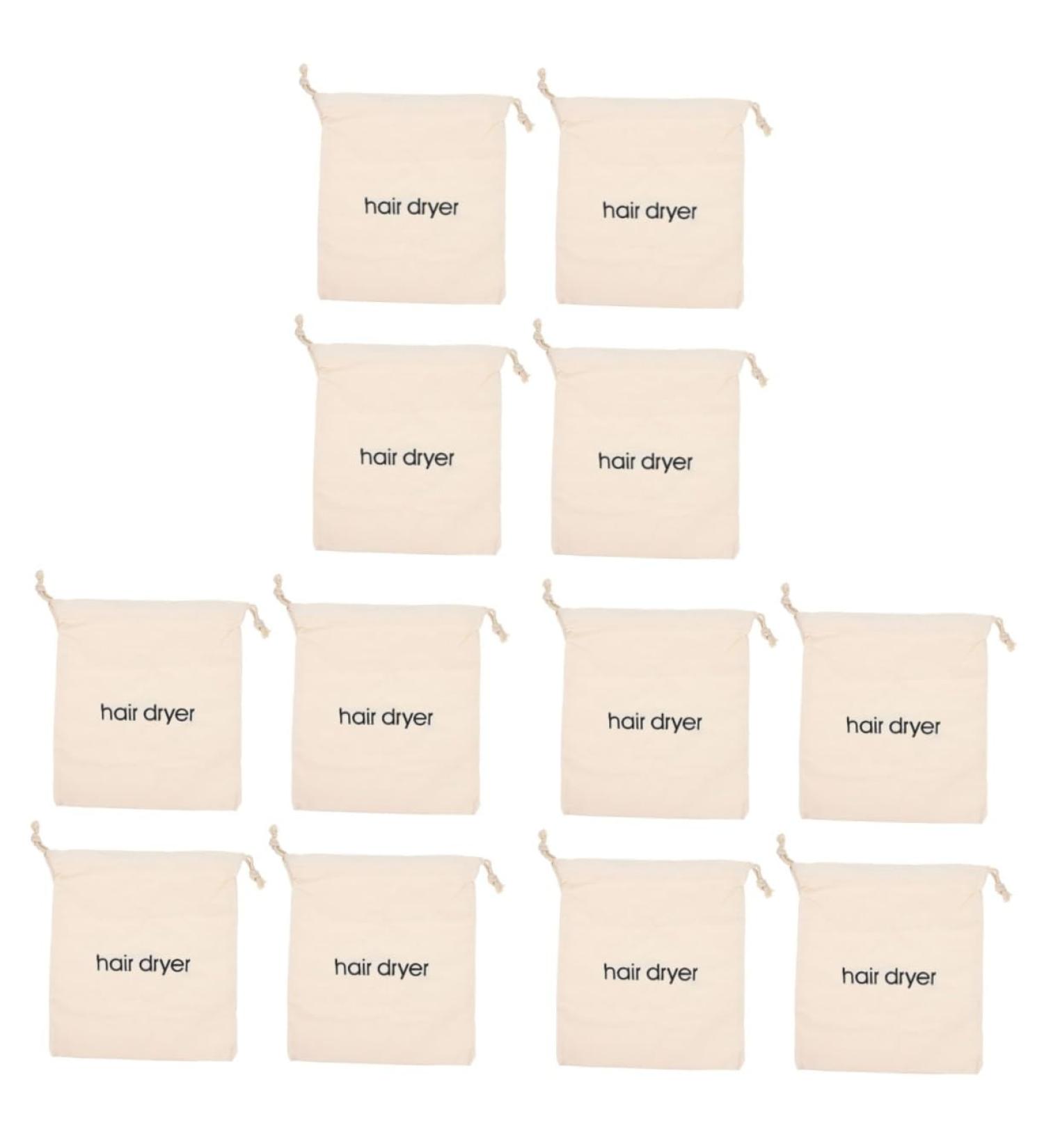 Baluue 12 Pcs Hair Dryer Storage Bag Storage Organizers Cotton Drawstring Bag Hair Blower Bag Fabric - Buy Online on GoSupps.com