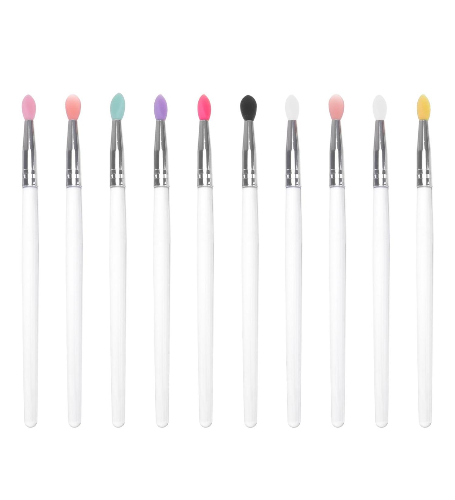 Healeved 10pcs Eye Shadow Brush Facial Scrubber Women Eyeshadow Brush Exfoliating Lip Brush - Buy Online on GoSupps.com