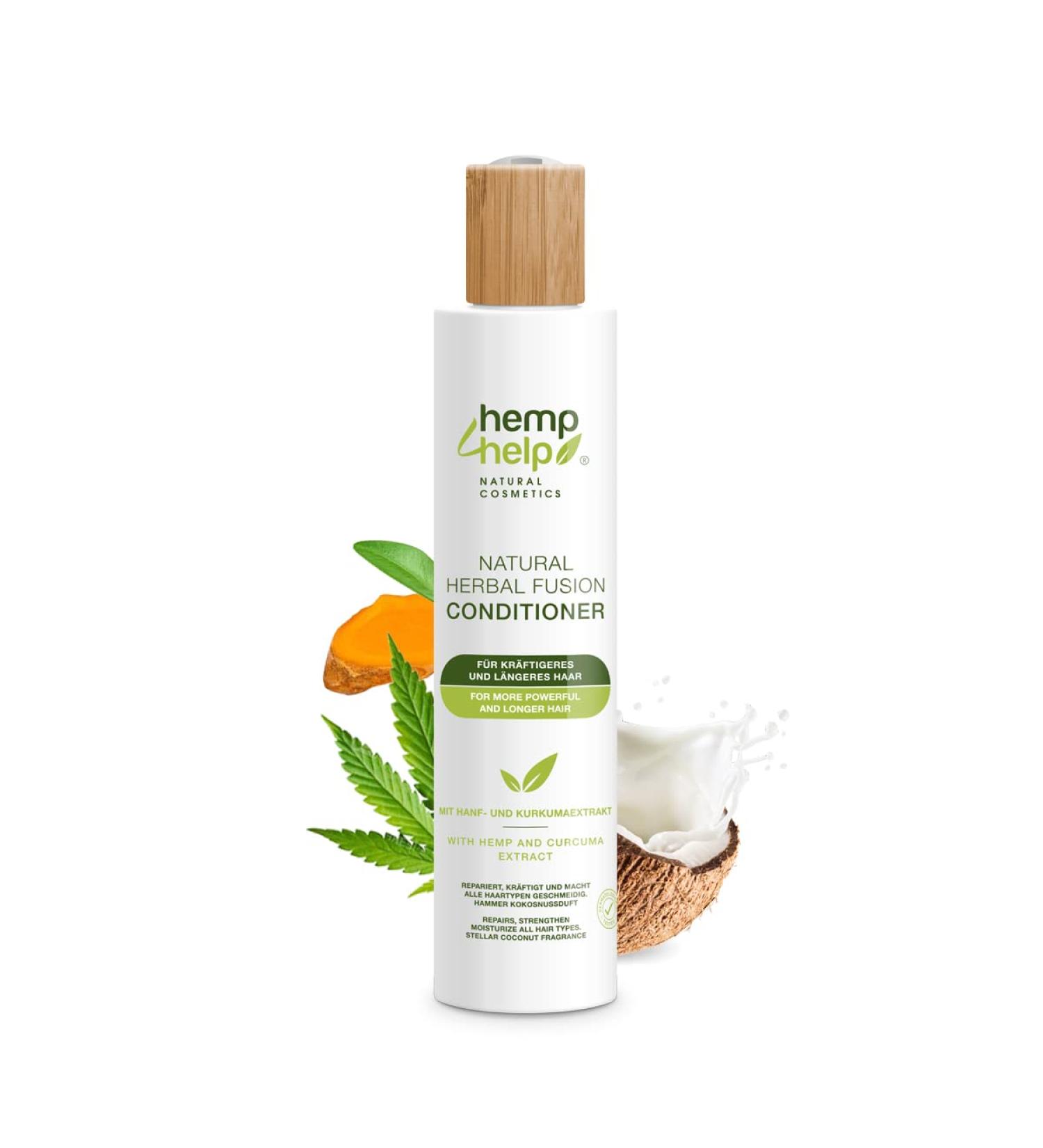Hemp4Help Natural Herbal Conditioner - 250ml Bottle - Repair, Strengthen, Moisturize - Vegan & Cruelty-Free - Sulfate & Paraben Free - Buy Online on GoSupps.com