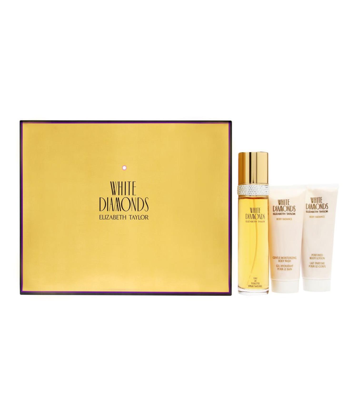 White Diamonds by Elizabeth Taylor for Women Set (Eau De Toilette Spray 3.3 Ounce Body Lotion 3.3 Ounce Shower Gel 3.3 Ounce)