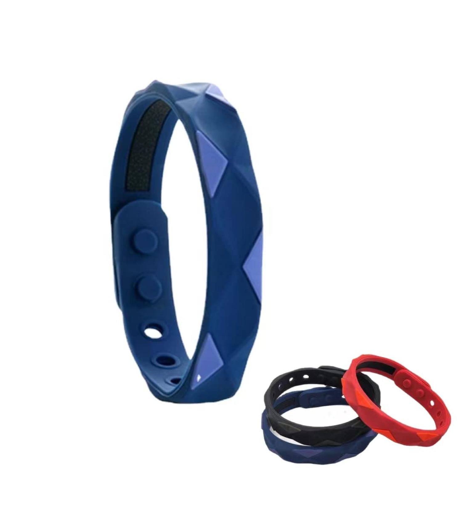 Redup Far Infrared Anion Wrist Strap | Waterproof Anti-Static Silicone Sports Bracelet (Blue) | Men and Women's Anion Bracelet - Buy Online on GoSupps.com