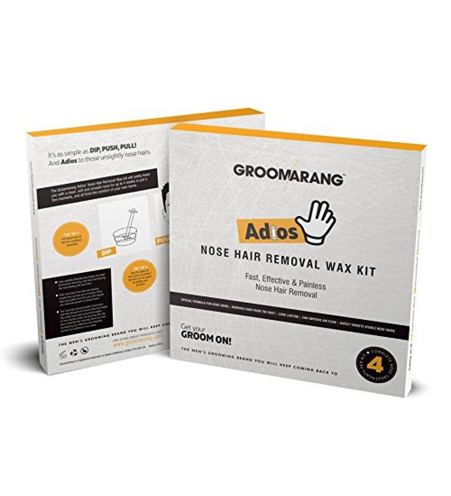 Groomarang Nose Hair Removal Kit for Men - Fast Efficient & Painless Nose Hair Waxing - Buy Online on GoSupps.com