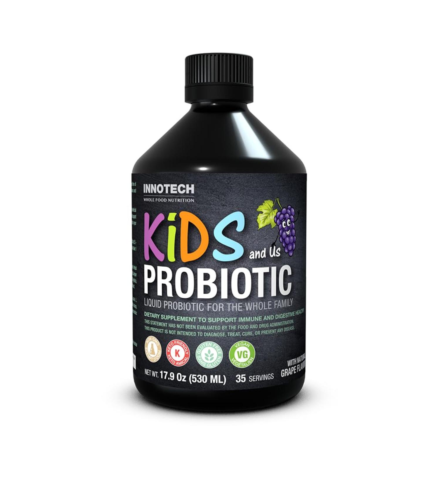 INNOTECH Nutrition: Kids and Us Liquid Probiotic Grape Flavour - 530 ml - Buy Online on GoSupps.com