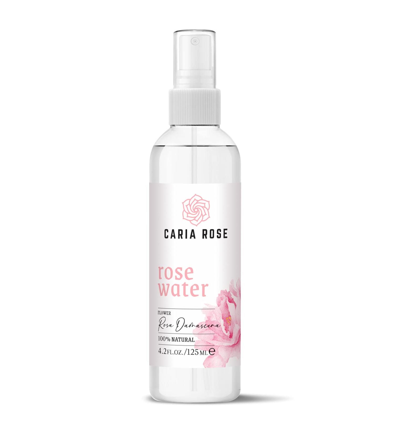 Rosewater Hydrating Spray Mist for Face & Hair | Best Rose Water Toner (4.2 oz) - Nourish & Refresh Skin - Buy Online on GoSupps.com