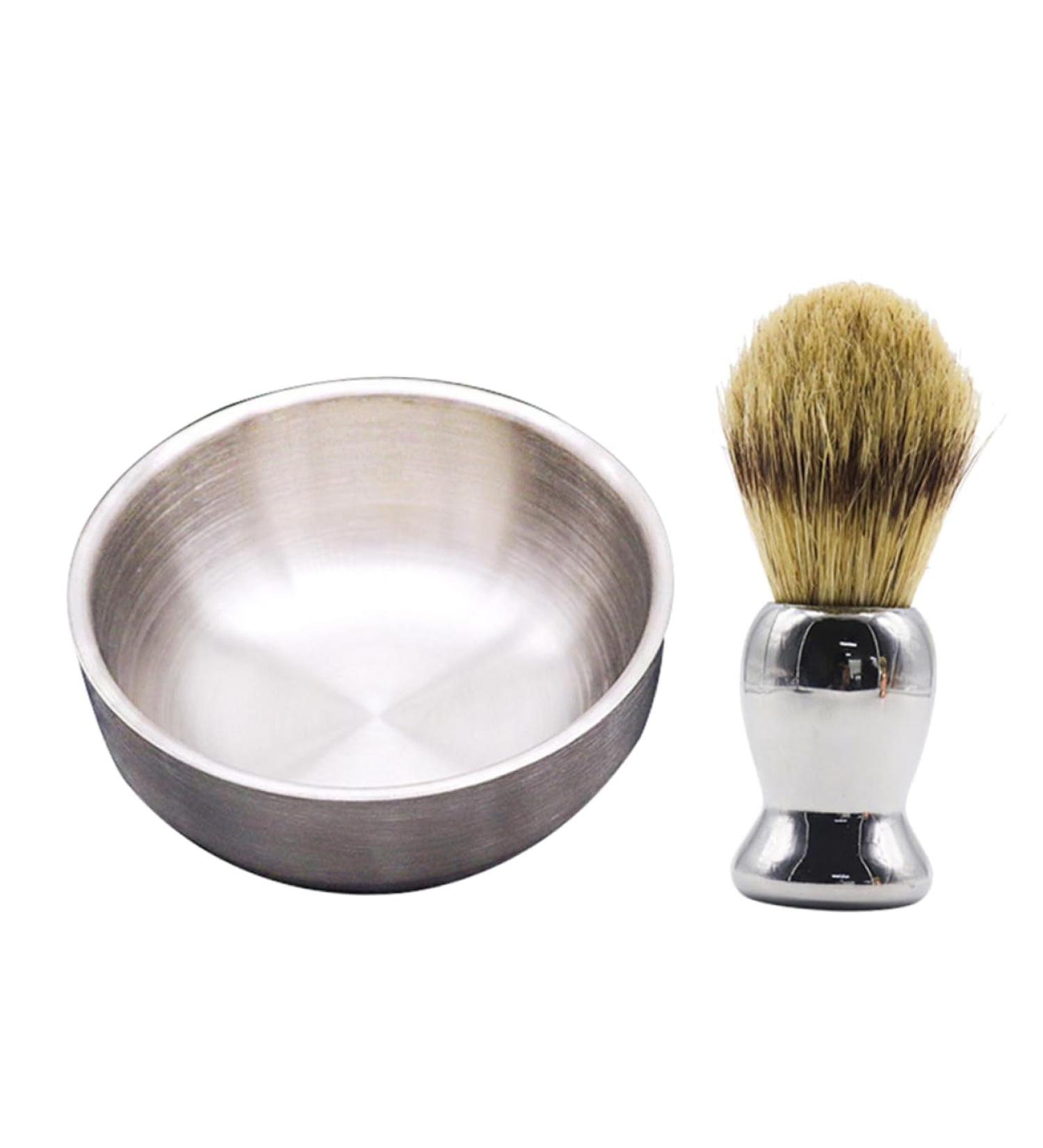 Doitool 2-in-1 Key Bowl & Grooming Tool Set for Men - Rustproof Steel Shaving Brush & Loaf Razor for Perfect Grooming Essentials - Buy Online on GoSupps.com