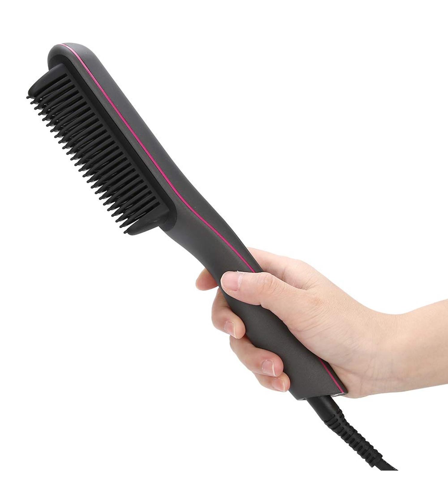 Buy 2-in-1 Hair Straightener Heat Brush - Professional Ceramic Ionic Electric Hot Comb for Men | Multifunctional Beard Straightener (Grey) - Ships Internationally - Buy Online on GoSupps.com