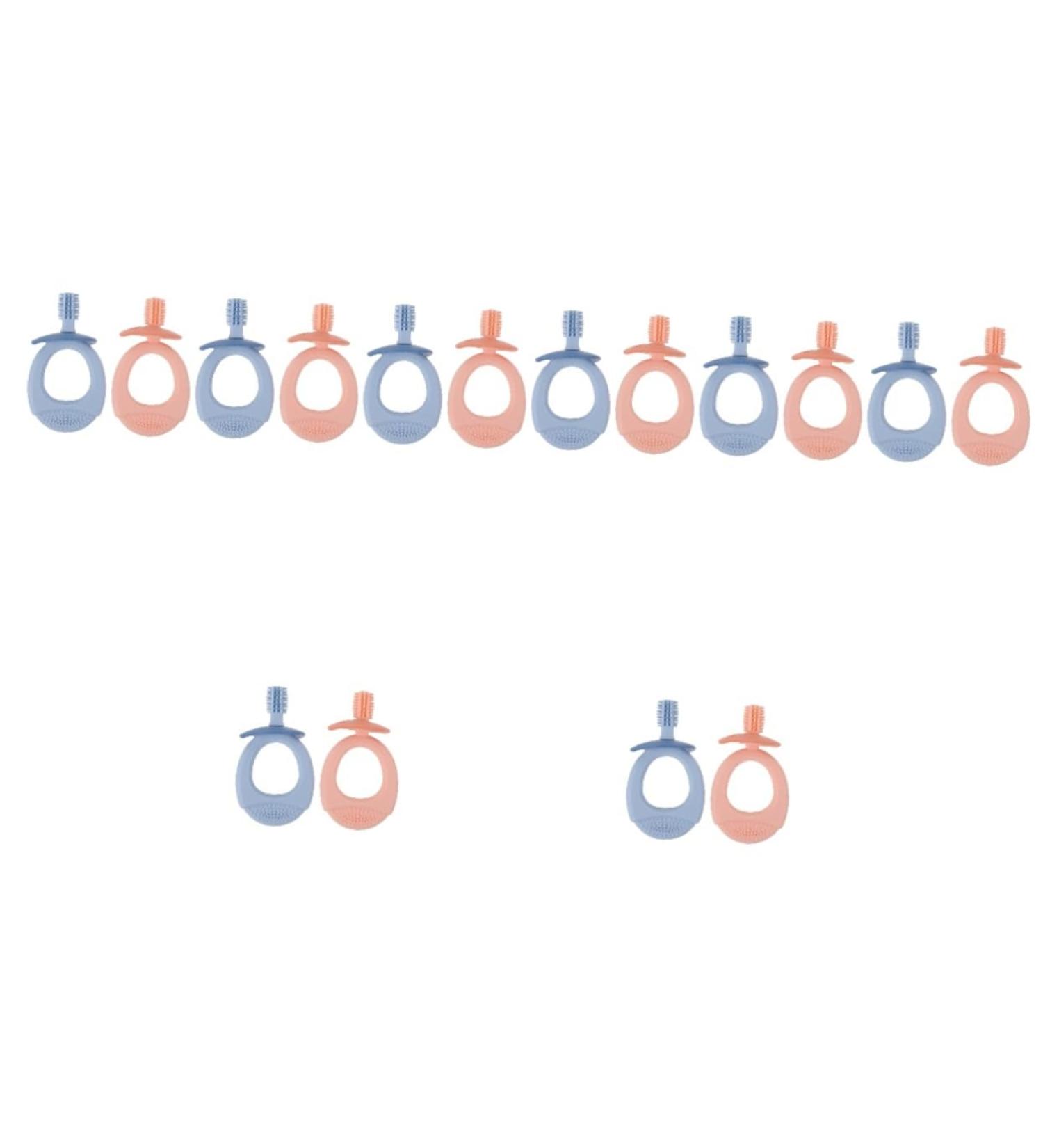 16-Piece Cartoon Silicone Toothbrush Set for Kids - Food Grade Molar Cleaning Toys - Buy Online on GoSupps.com