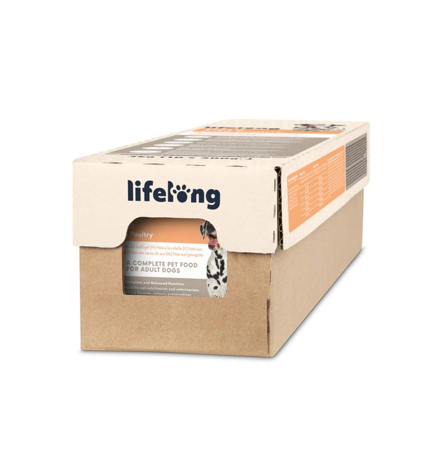 Amazon Brand - Lifelong Dog Food Pat with Poultry 300g Pack of 10 - Buy Online on GoSupps.com
