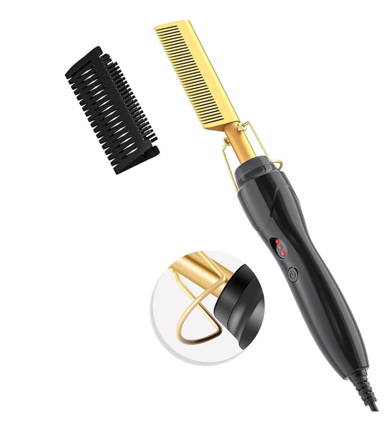 Professional Hot Comb Straightener for Black Hair & Wigs - Adjustable Temperature Fast Heating Ceramic Electric Comb - Buy Online on GoSupps.com