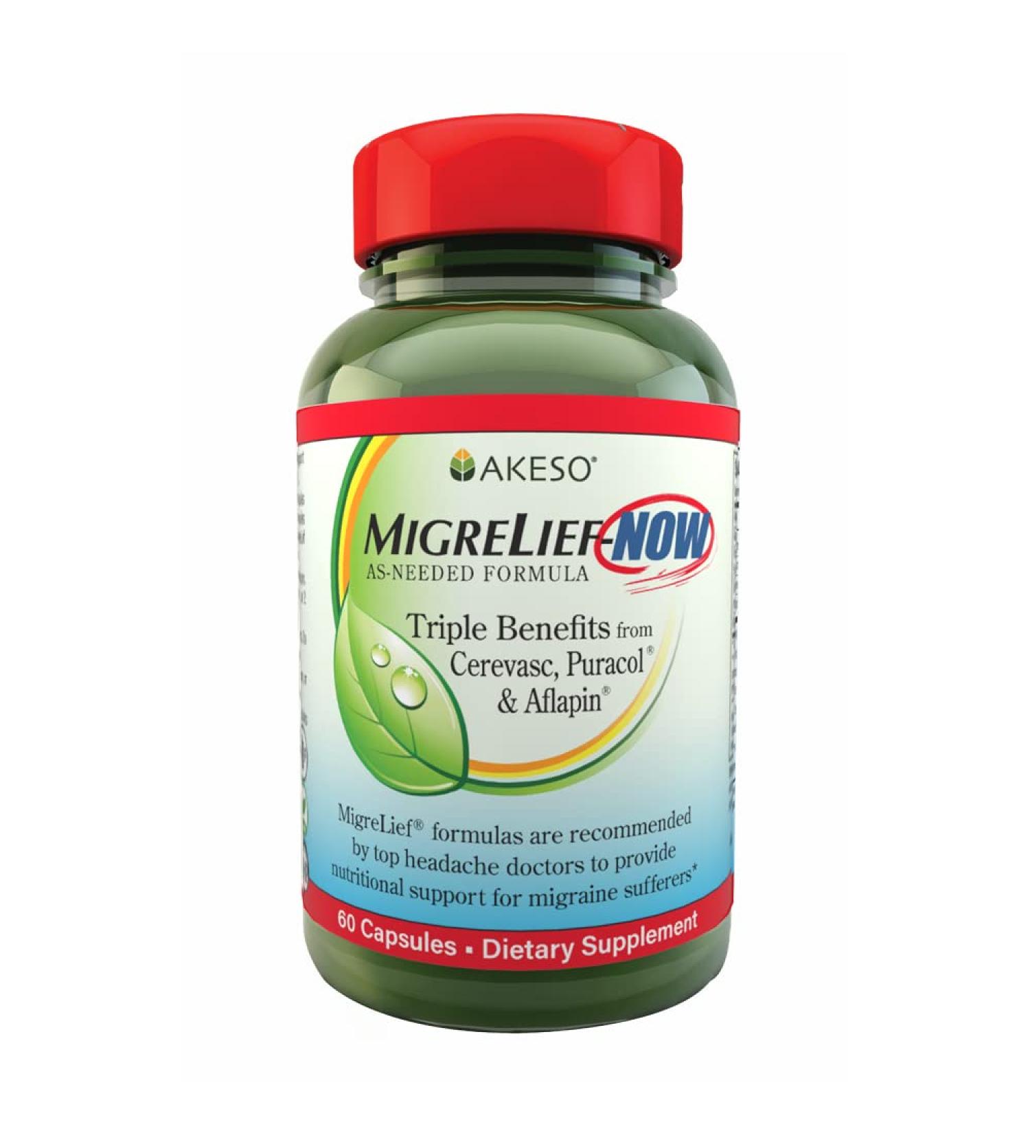 MigreLief-Now: Fast Acting Formula for Migraine & Headache Relief - 60 Vegetarian Capsules - Buy Online on GoSupps.com