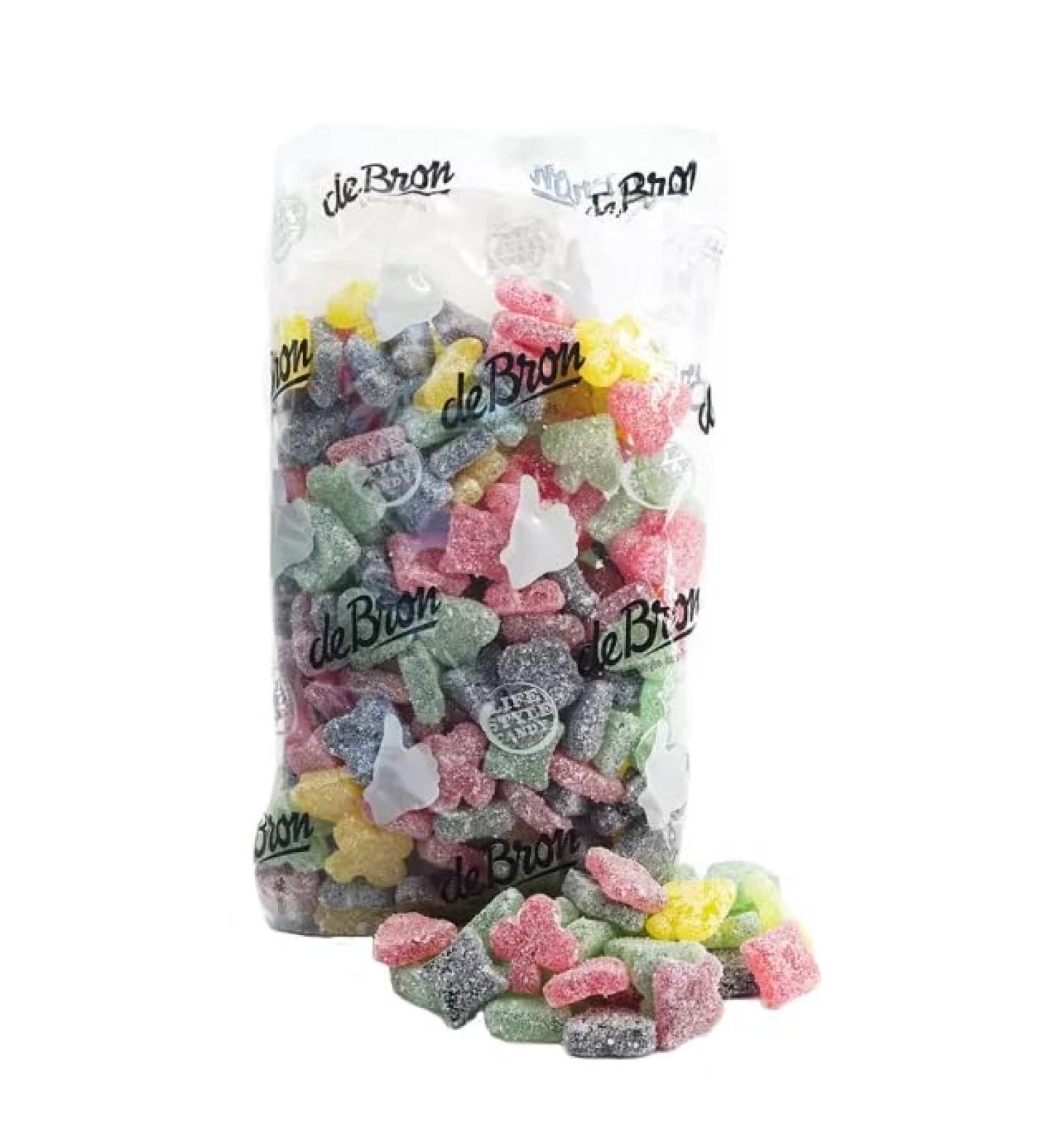 De Bron No Added Sugar Free Jelly Sweets (Poker Fruits 1kg) Poker Fruits 1 Count (Pack of 1)