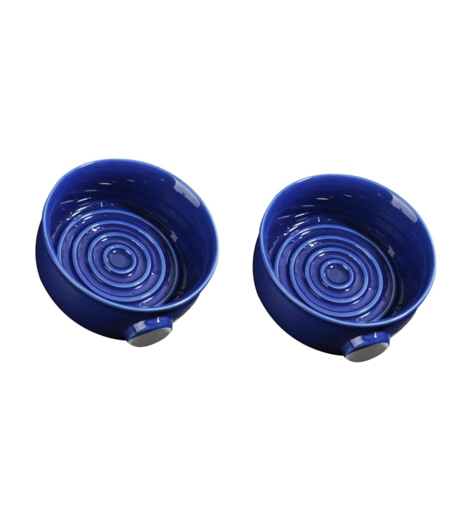 Minkissy 2 Pack Vintage Ceramic Shaving Soap Bowl for Men - Antique Razor Cup Foam Shaving Shell 11.5cm x 11.5cm - Premium Shaving Accessories - Buy Online on GoSupps.com