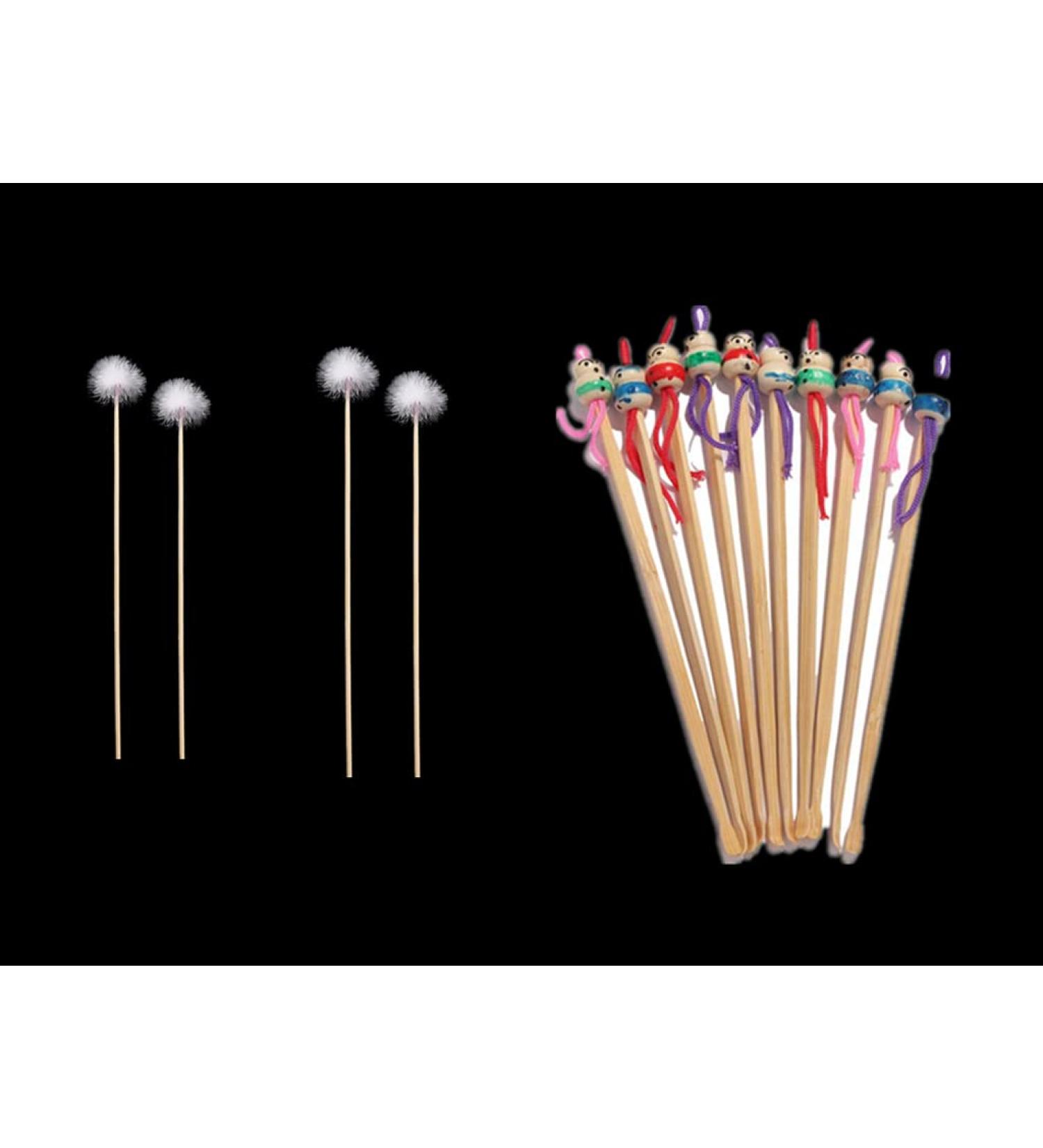 14 Pcs Bamboo Ear Cleaner | Goose Feather Wood Ear Pick | Portable Ear Wax Cleaning Stick & Remover Tools - Buy Online on GoSupps.com