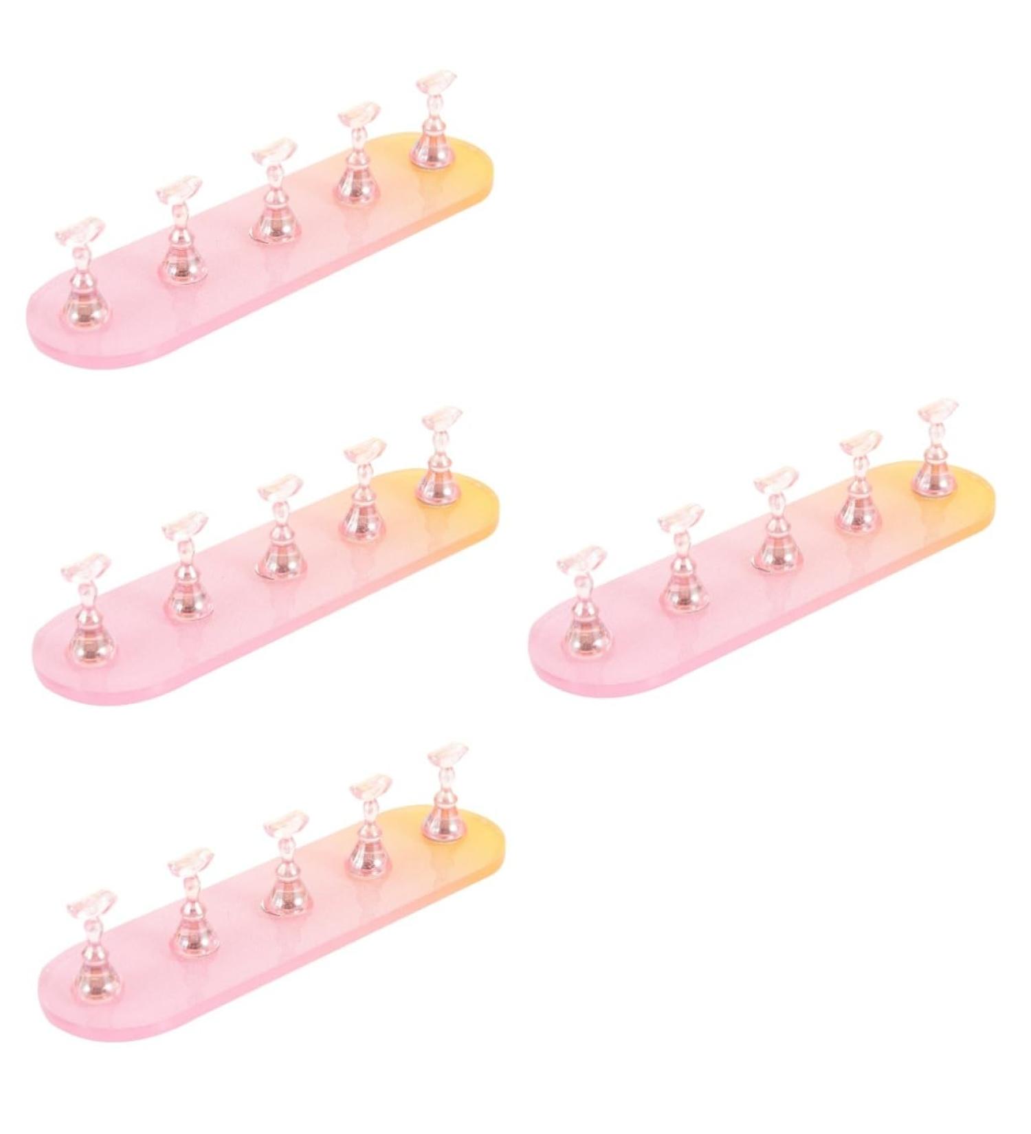 FRCOLOR 4 Sets Nail Practice Holder Nail Display for Nail Art Creative Nail Holder Fake Nail Holder Magnetic Nail Holder Practical Nail Presentation Plastic Oval Nail Press - Buy Online on GoSupps.com