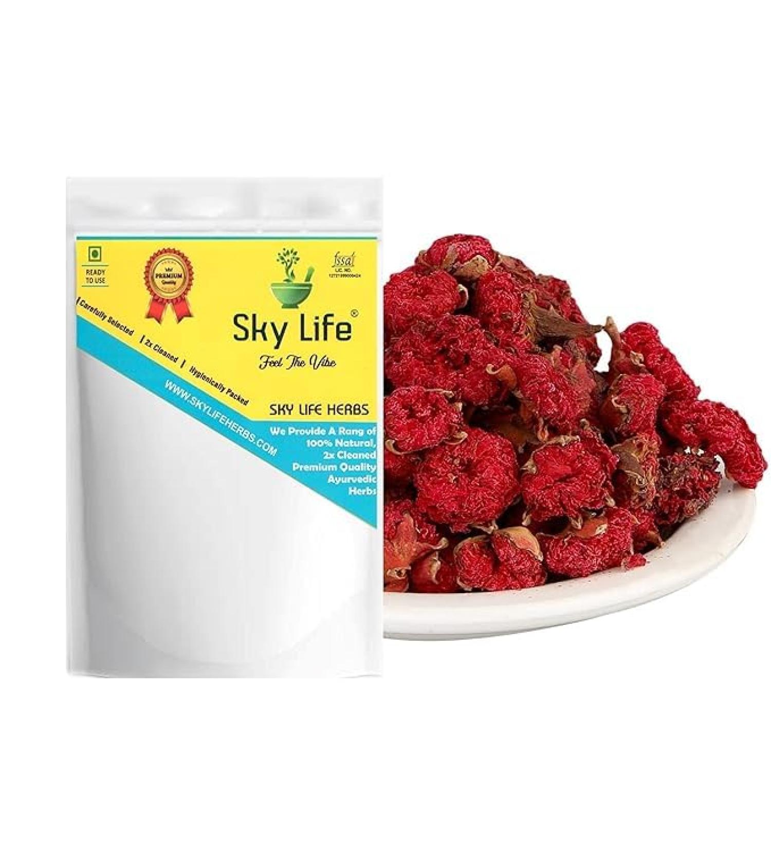 Gule Anar 100 GM - Dry Pomegranate flower - Anaar k sukhe phool - Madulai - Punica Granatum - Anar phool dried herb - Buy Online on GoSupps.com