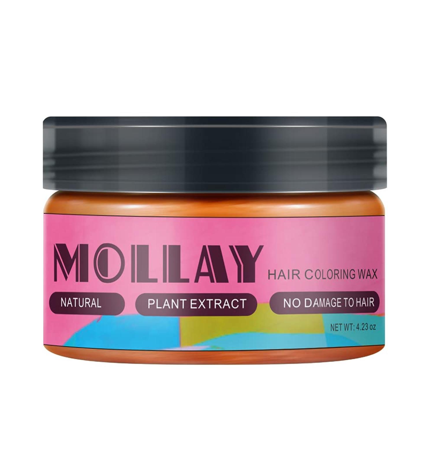 MOLLAY Wash Out Temporary Hair Color Wax Orange 4.23oz - Vegan & Cruelty-Free (Pack of 1) - Buy Online on GoSupps.com