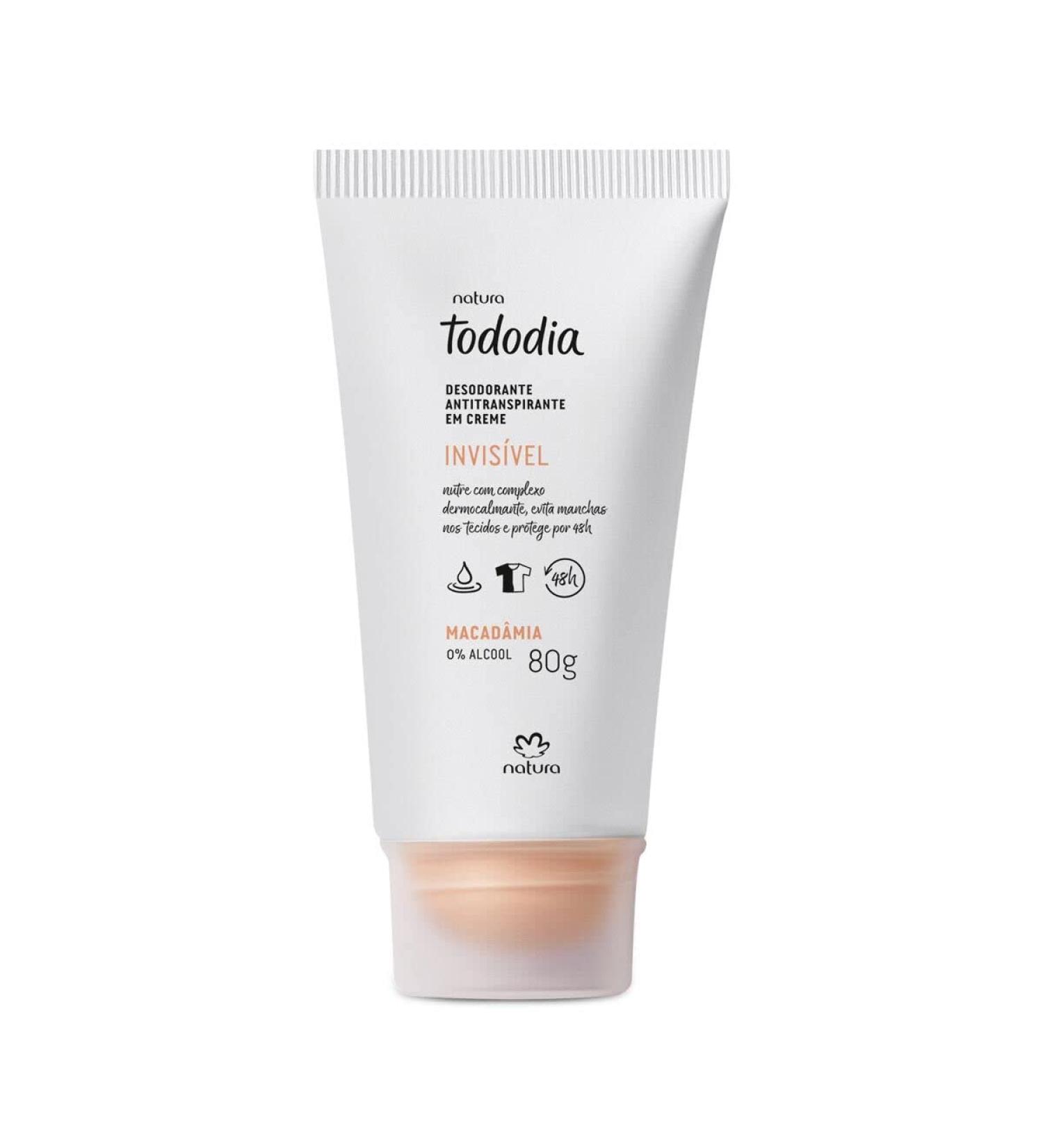 Natura - Linha Todo Dia (Macadamia) - Desodorante Antitranspirante em Creme Invisivel 80 Gr - (Every Day (Macadamia) Collection - Invisible Antiperspirant Cream Deodorant Net 2.82 Oz)