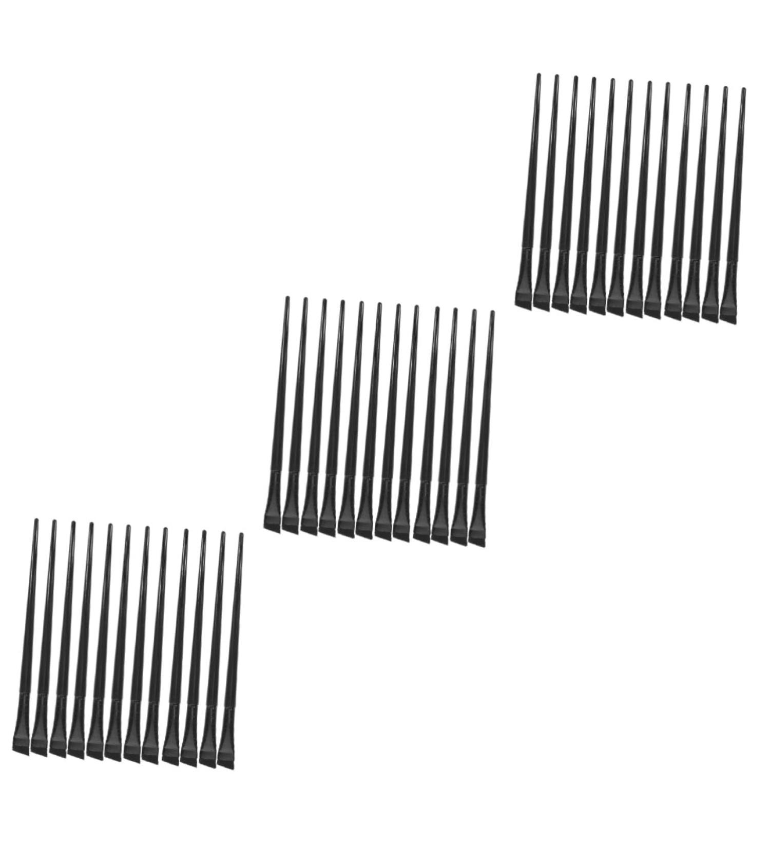 Healeved 36 Pcs Eyeliner Brush Eye Shadow Brush Flat Liner Brush Eye Shadow Blending Brush Black Nylon - Buy Online on GoSupps.com
