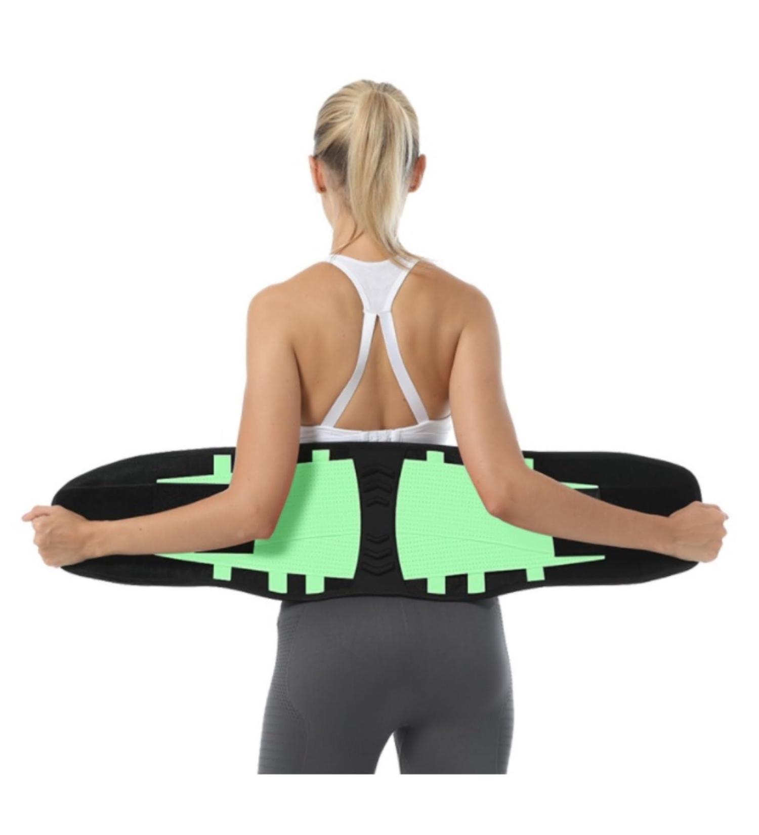 Back Support Back Brace Lumbar Support Elastic Back Lumbar Brace Support Belt Orthopedic Posture Corrector Lower Back Waist Back Support Belt(Green Medium) Medium Green - Buy Online on GoSupps.com