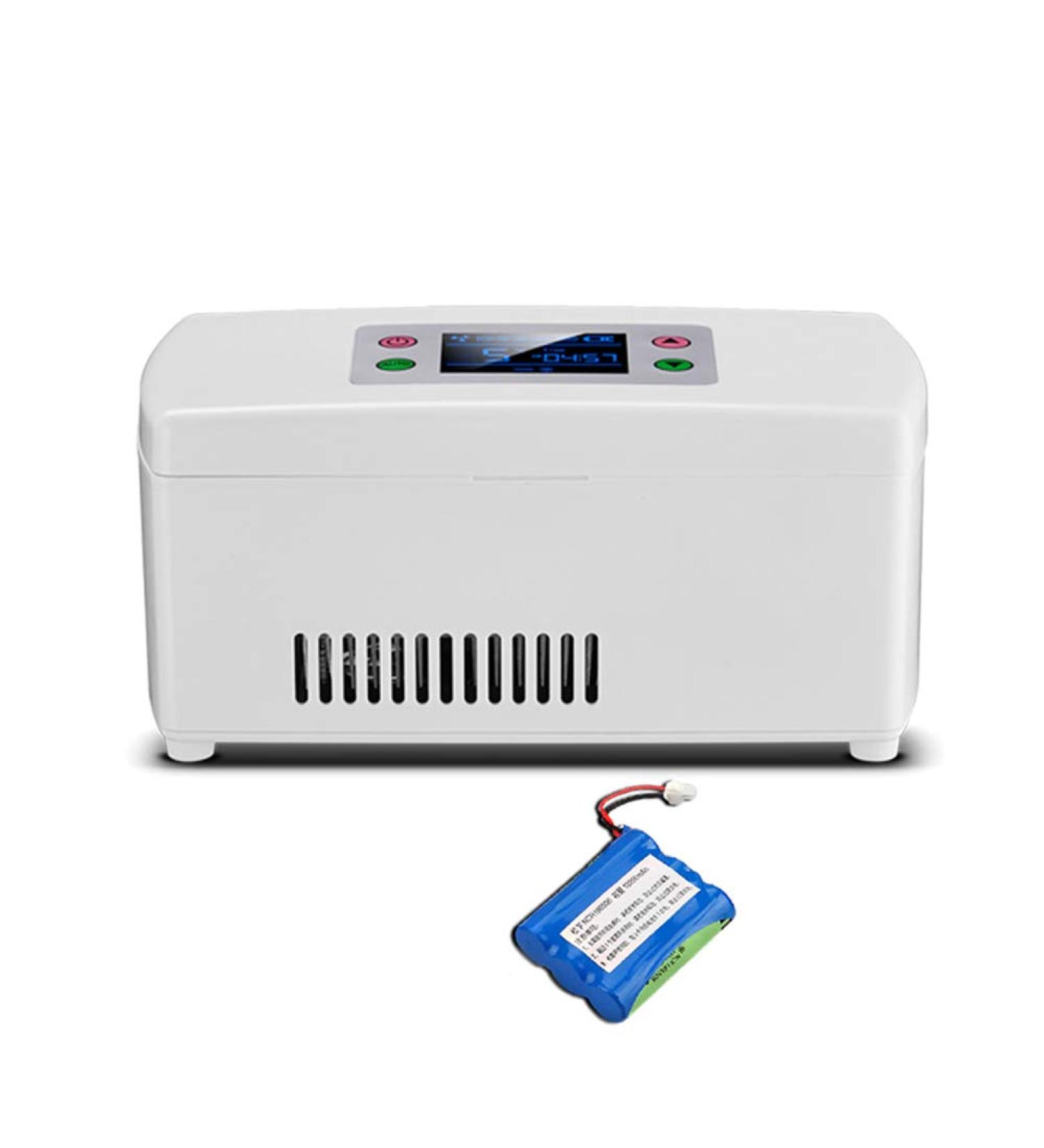 Insulin Refrigerated Box 5V USB Charging Portable Intelligent Cooling Thermostat Medicine Box Insulin Cooler LCD Display 2-8 C Mute Design White - Buy Online on GoSupps.com