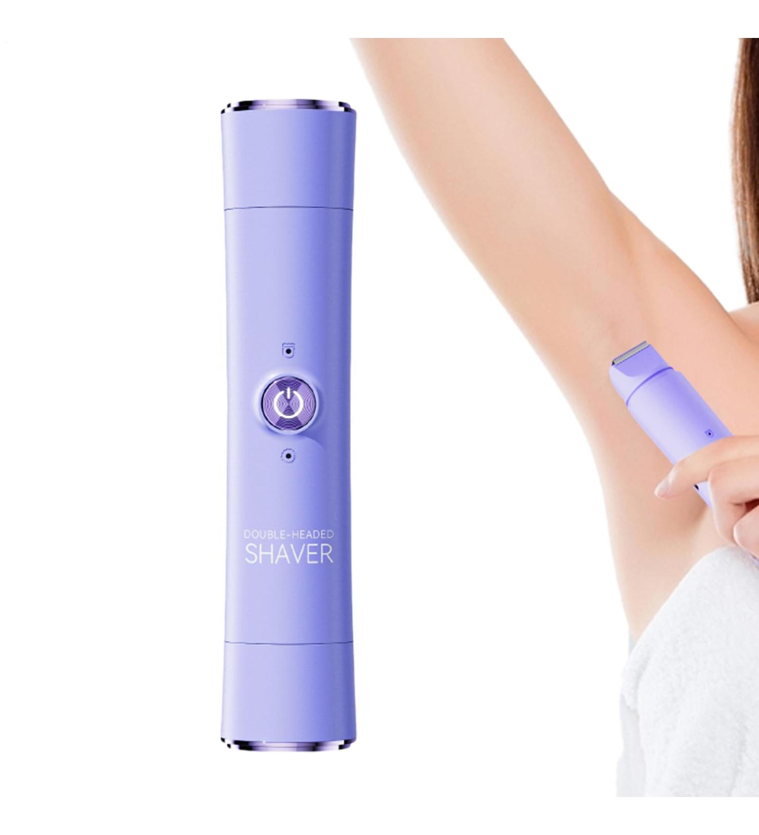 Fuuxtci Electric Shaver For WomenLadies Bikini Trimmer with Double Attachments Device For Hair Removal And Care Of Body Legs Face Private Areas Beard And Eyebrows Purple - Buy Online on GoSupps.com