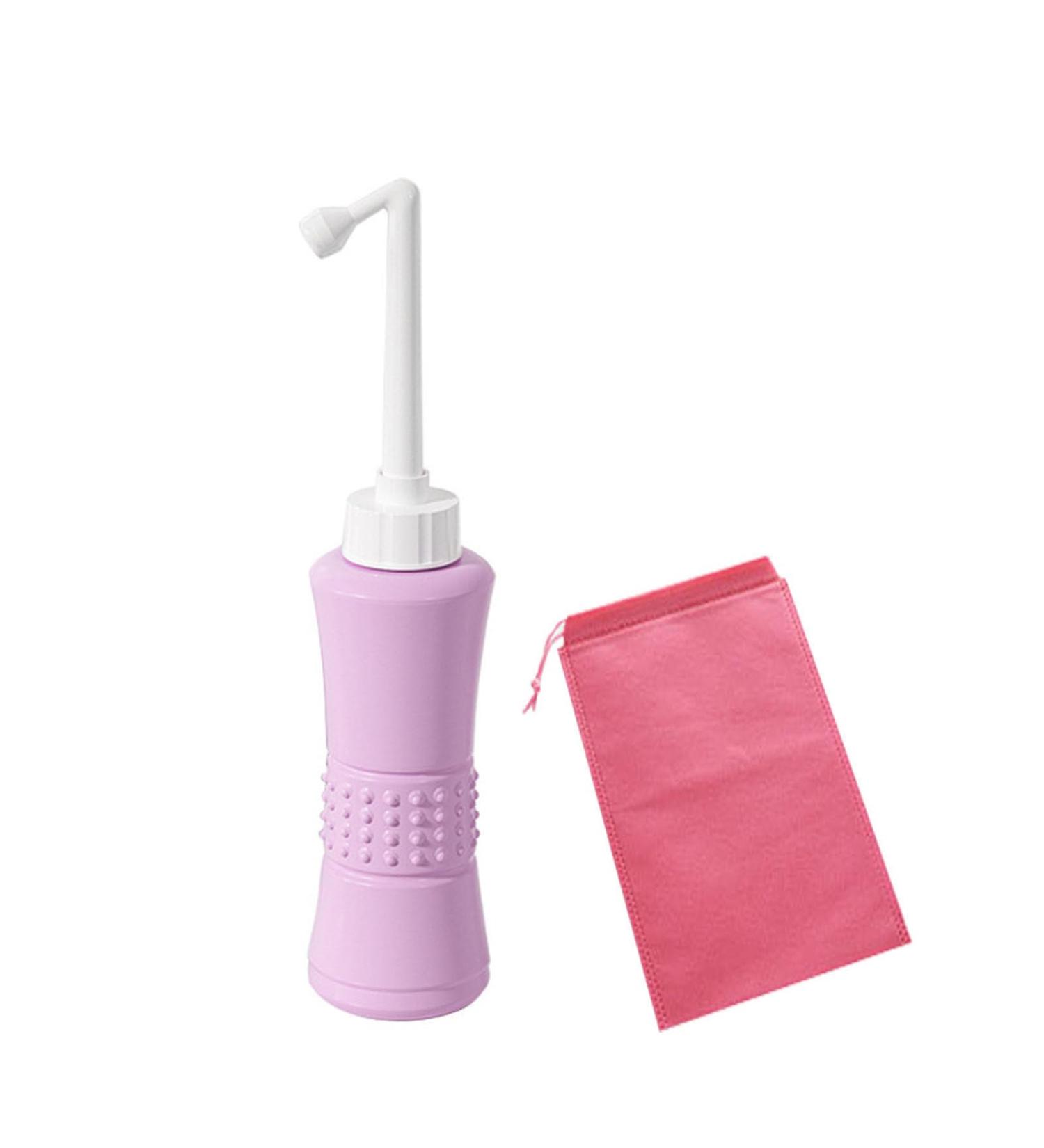 Brigtviee 500ml Peri Bottle - Portable Bidet for Intimate & Vaginal Shower | Travel Bidet with 75 Nozzle & Bags | Best Handheld Toilet Sprayer - Buy Online on GoSupps.com