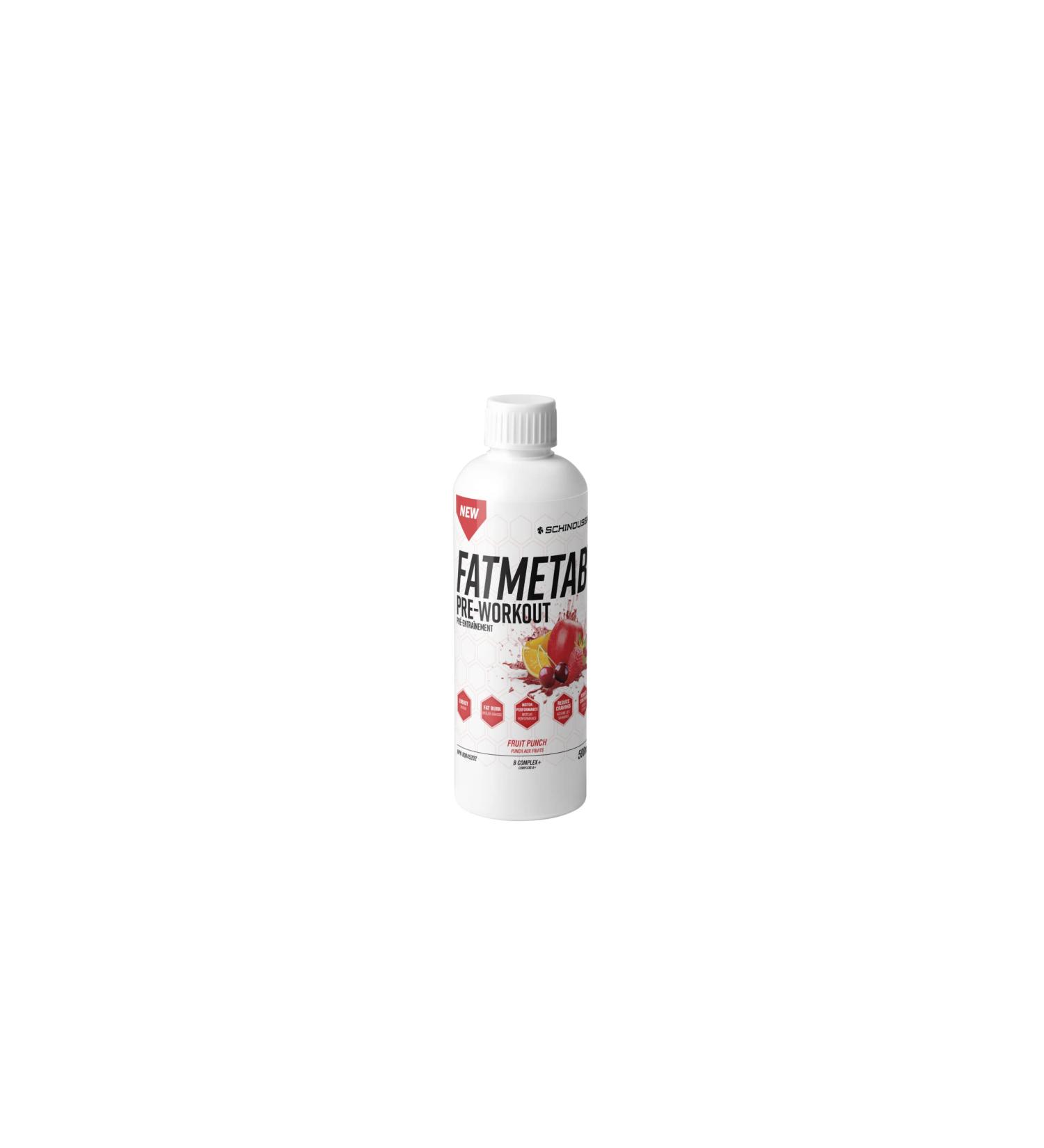 Schinoussa PreWorkout - Fatmetab Fruit Punch 500ml - Buy Online on GoSupps.com