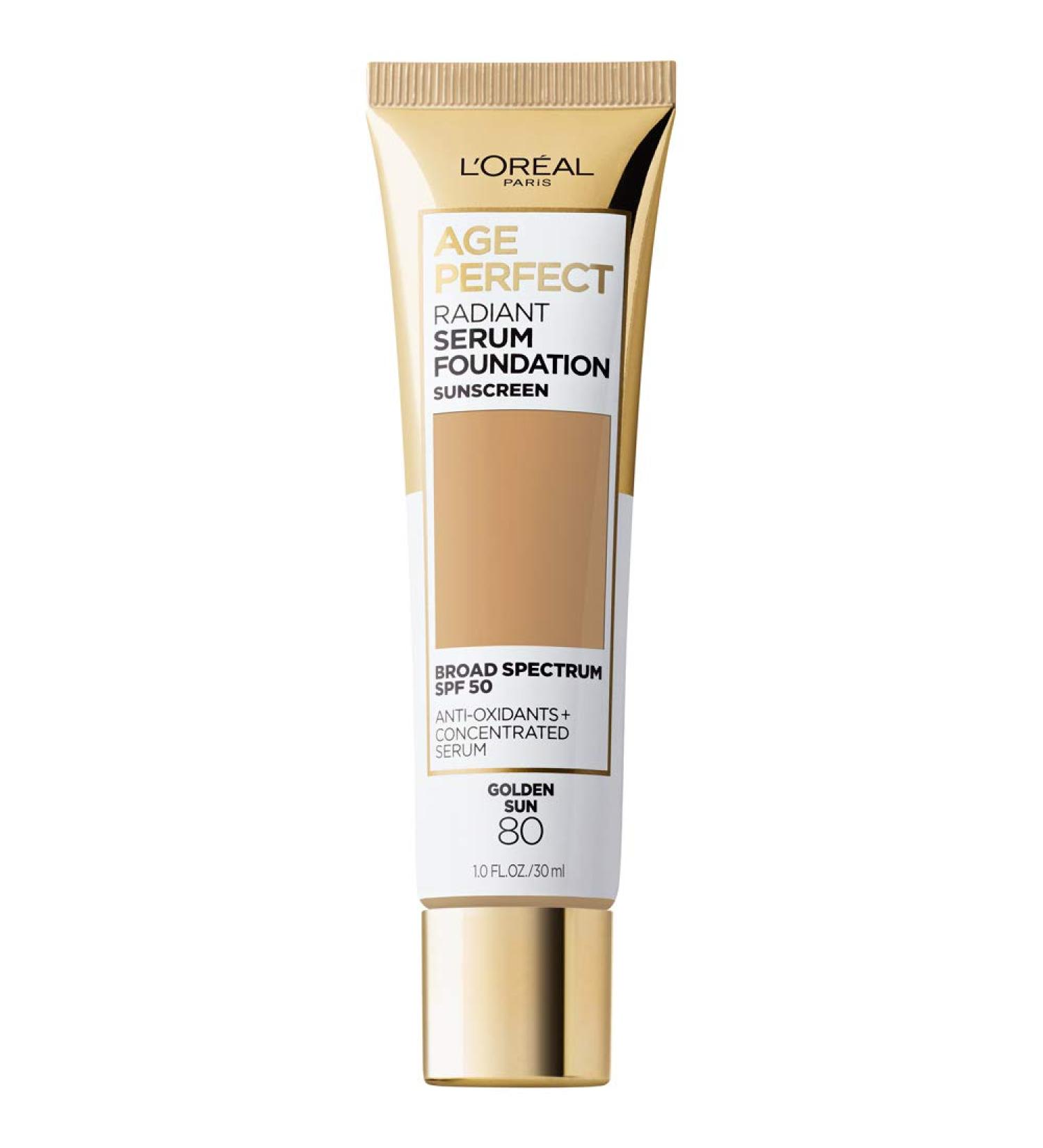 L'Or al Paris Age Perfect Radiant Serum Foundation SPF 50 - Golden Sun 1oz - Buy Online on GoSupps.com